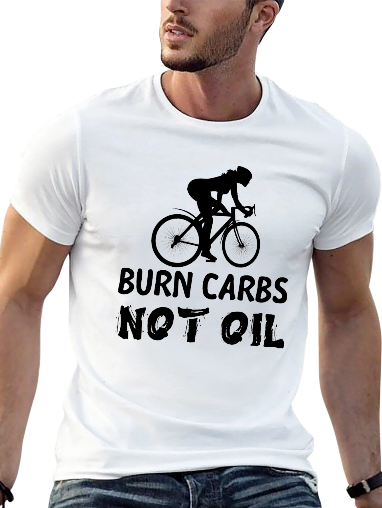 Burn Carbs Not Oil Cycling Graphic Tee