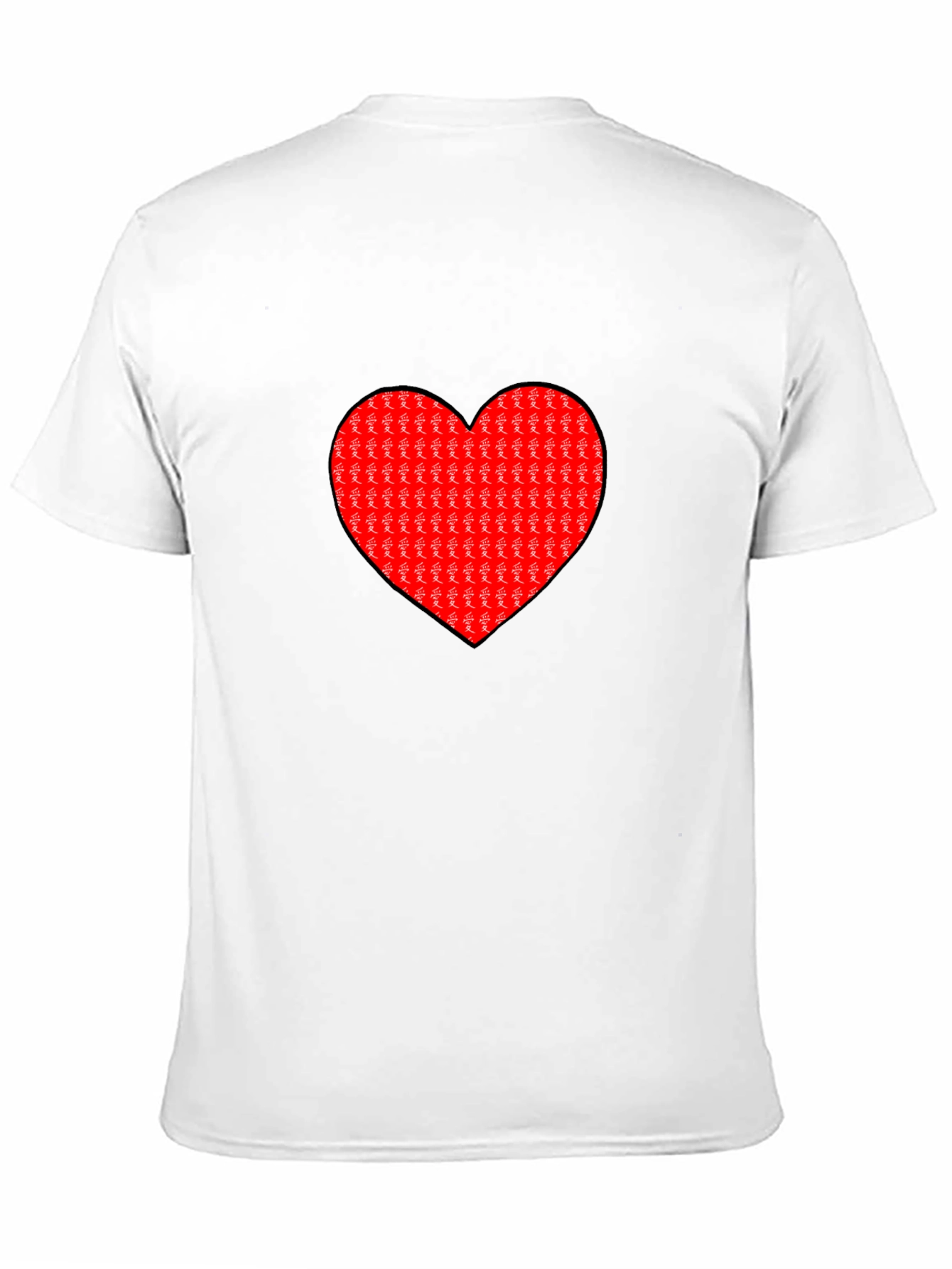 Love Heart Graphic Black T-Shirt