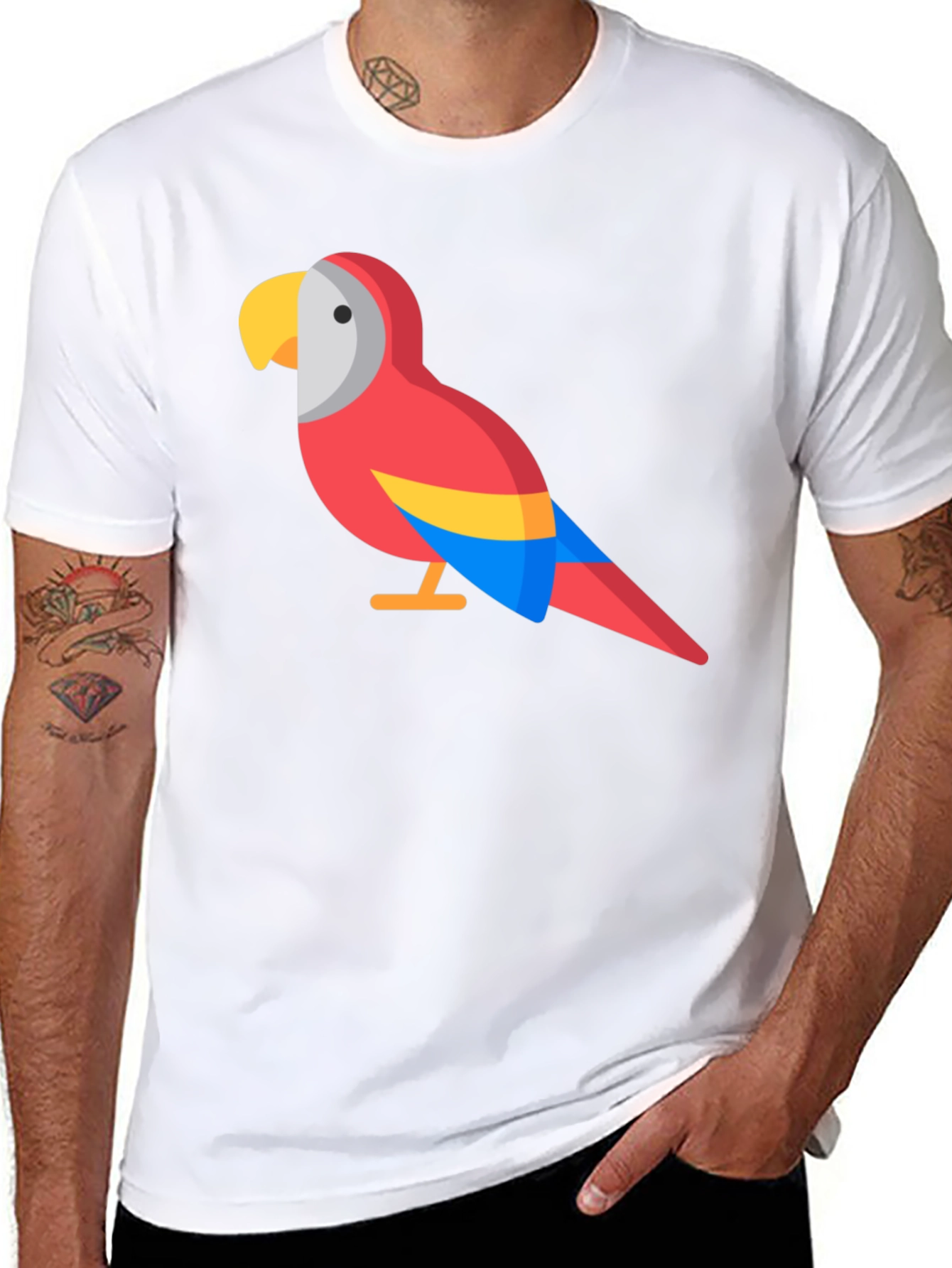 Parrot Graphic Black T-Shirt