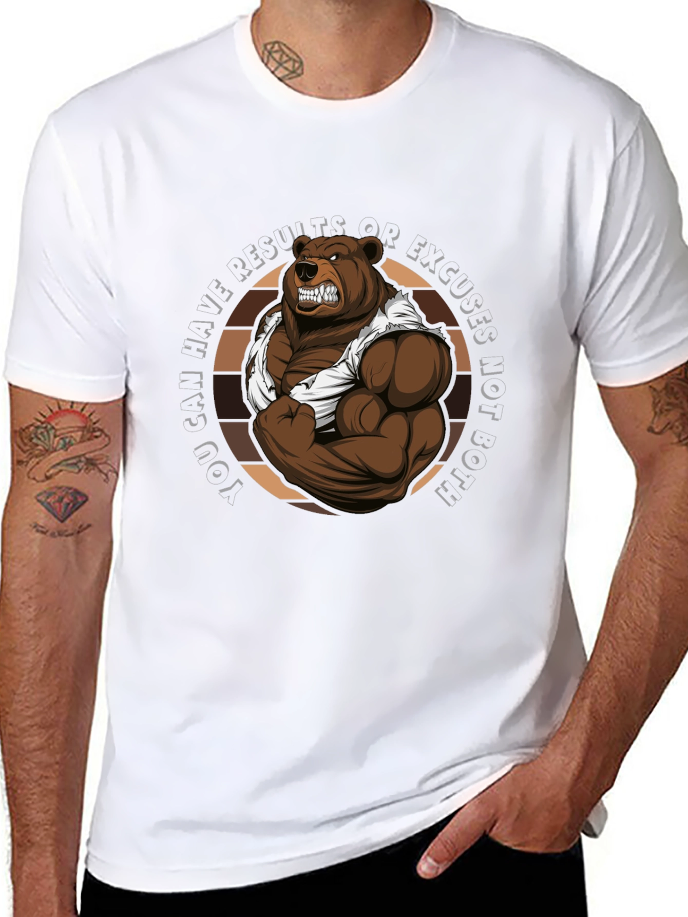 Motivational Bear Gym T-Shirt