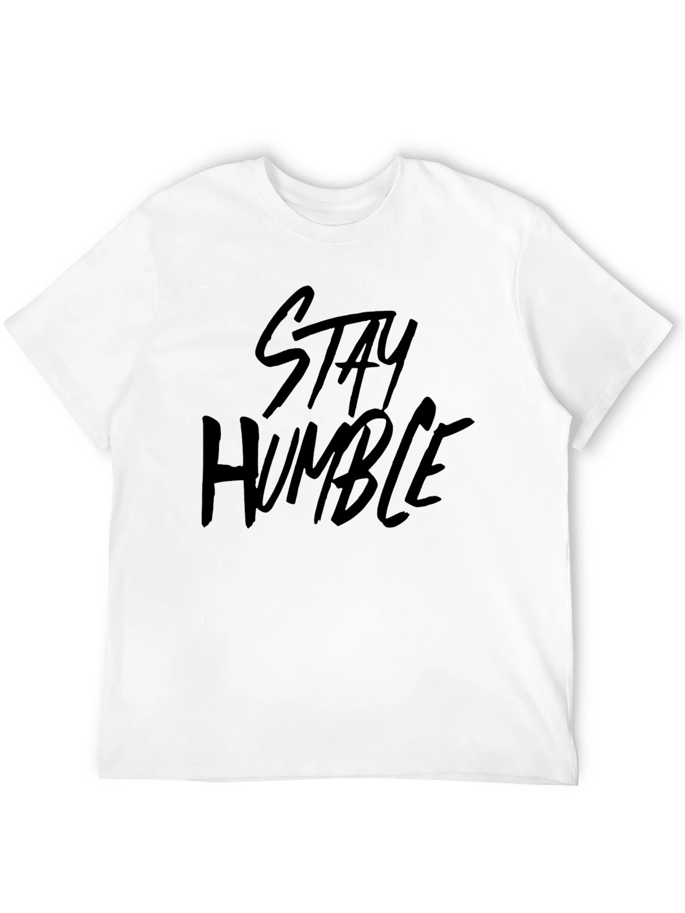 Stay Humble Black Graphic Tee for Men