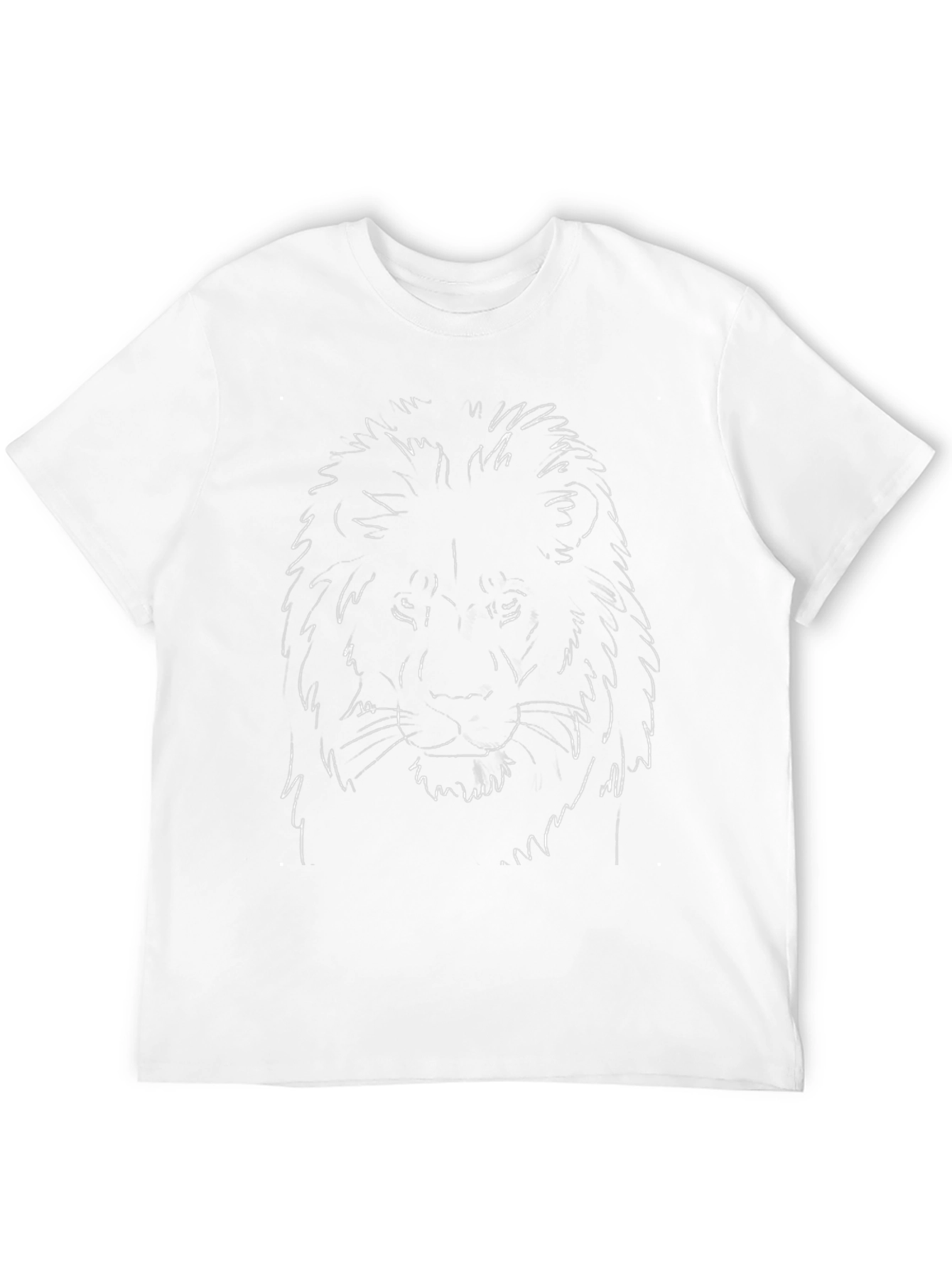 Lion Sketch Graphic Black T-Shirt