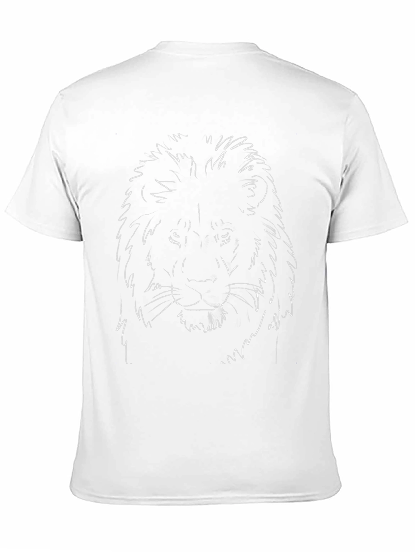Lion Sketch Graphic Black T-Shirt