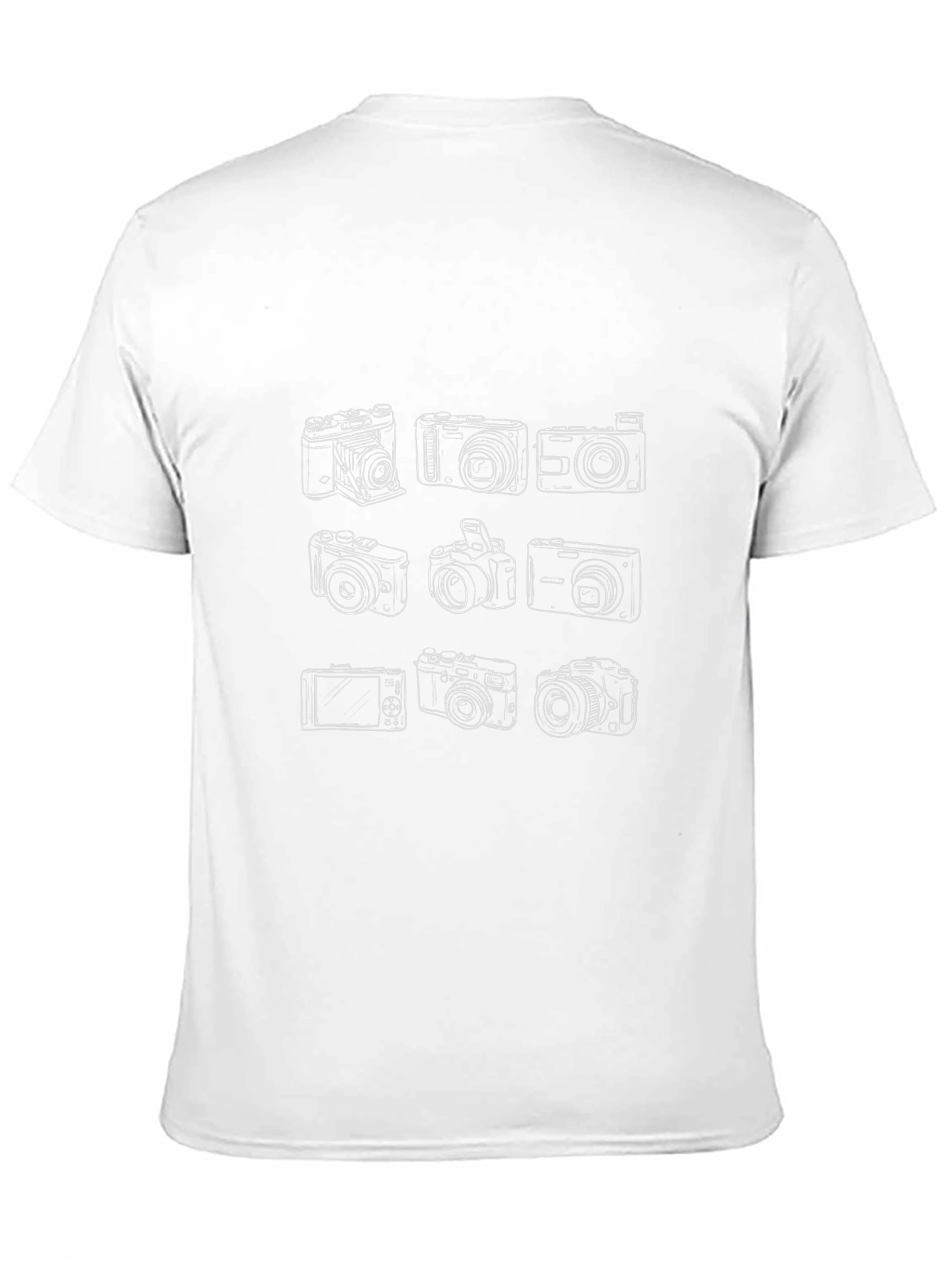 Camera Print Black T-Shirt - Photographer Gift