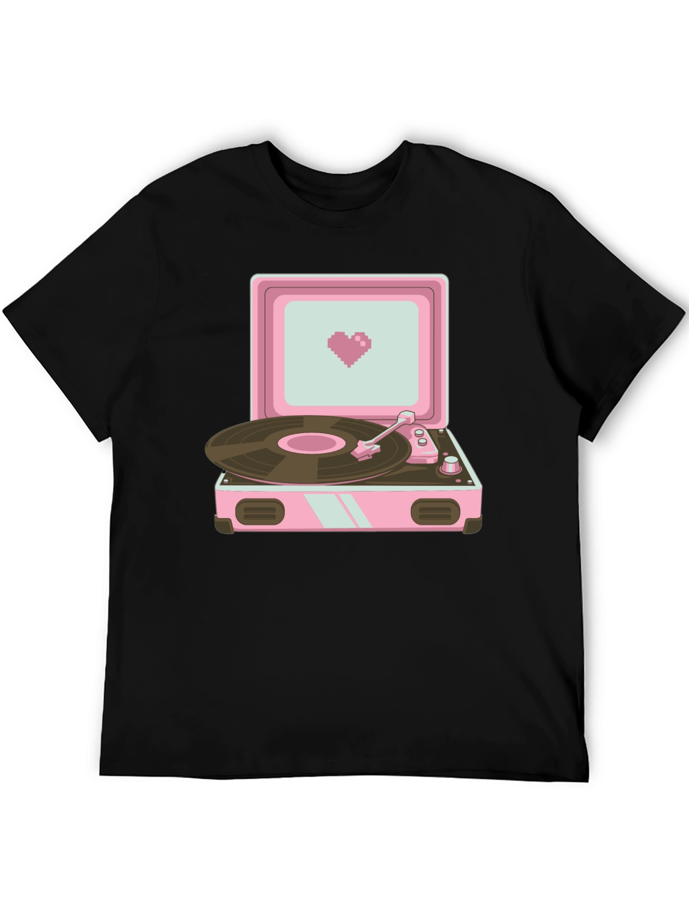 Retro Record Player Graphic T-Shirt