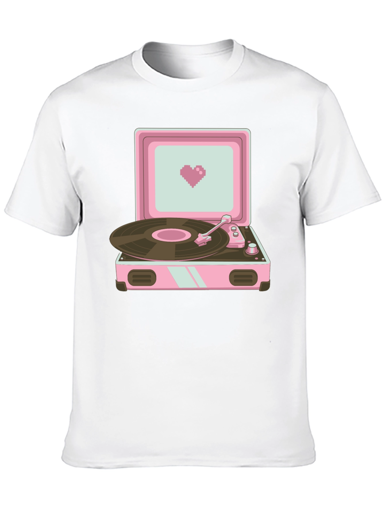 Retro Record Player Graphic T-Shirt