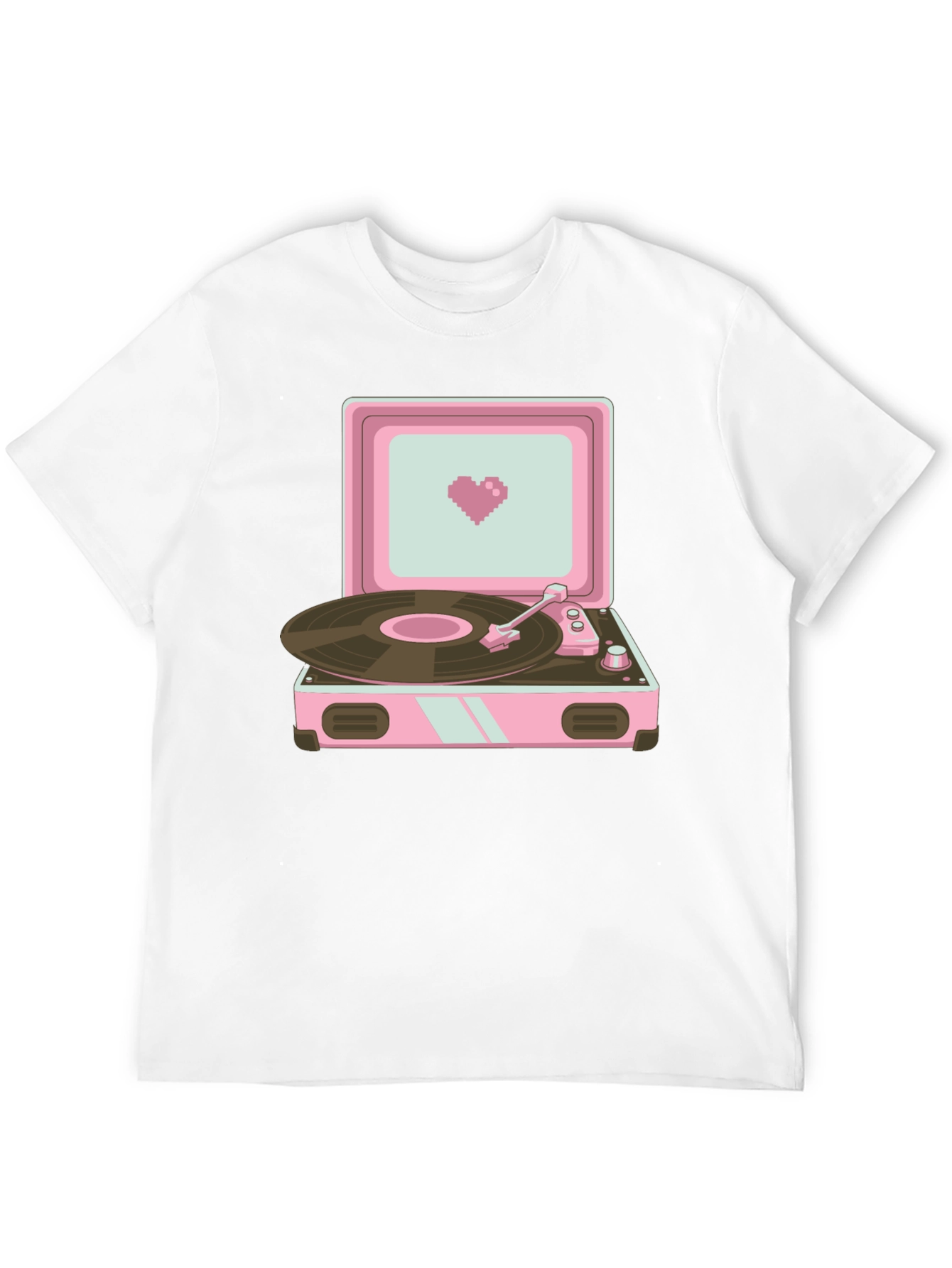Retro Record Player Graphic T-Shirt