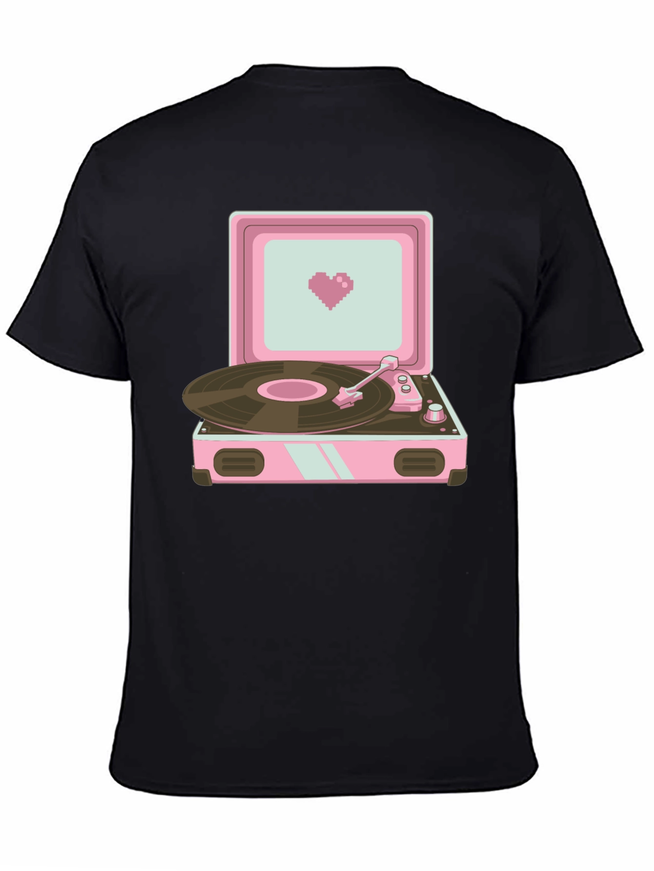 Retro Record Player Graphic T-Shirt