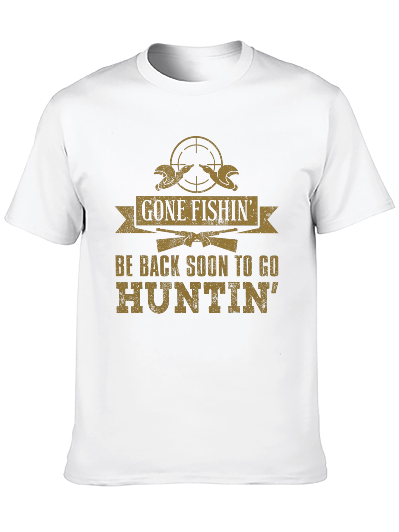 Gone Fishin Huntin Graphic Tee