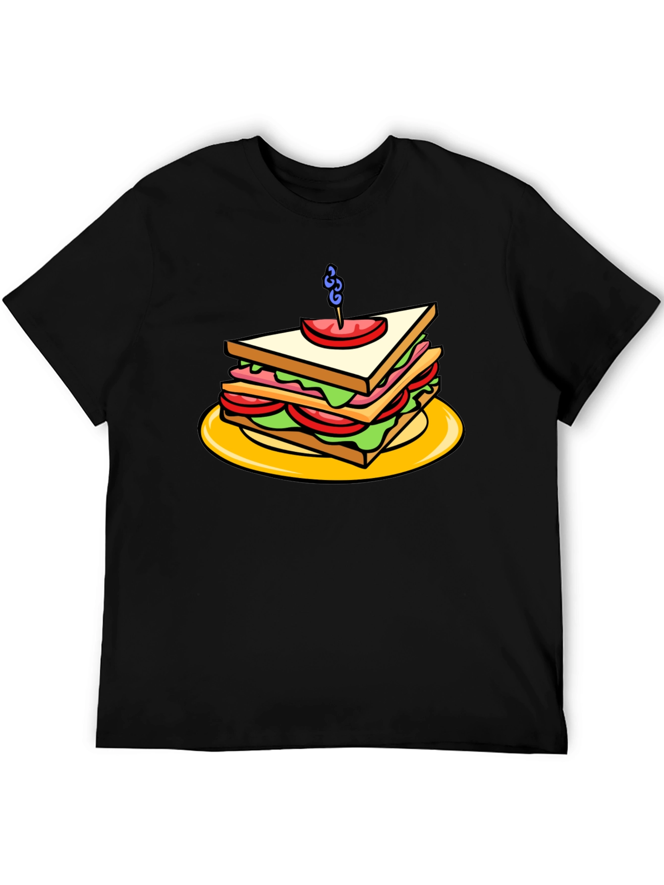Sandwich Graphic Tee - Black Cotton T-Shirt