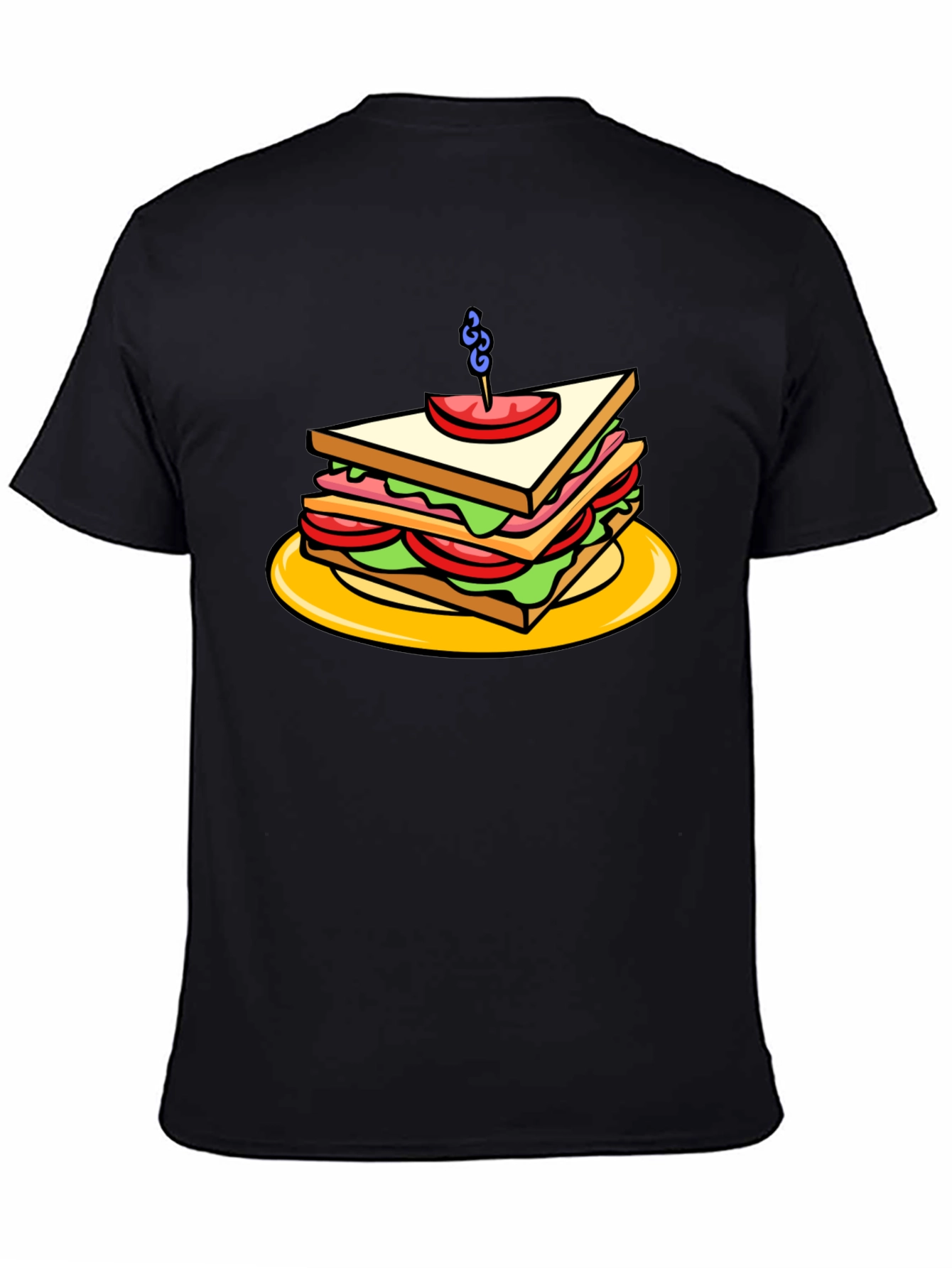 Sandwich Graphic Tee - Black Cotton T-Shirt