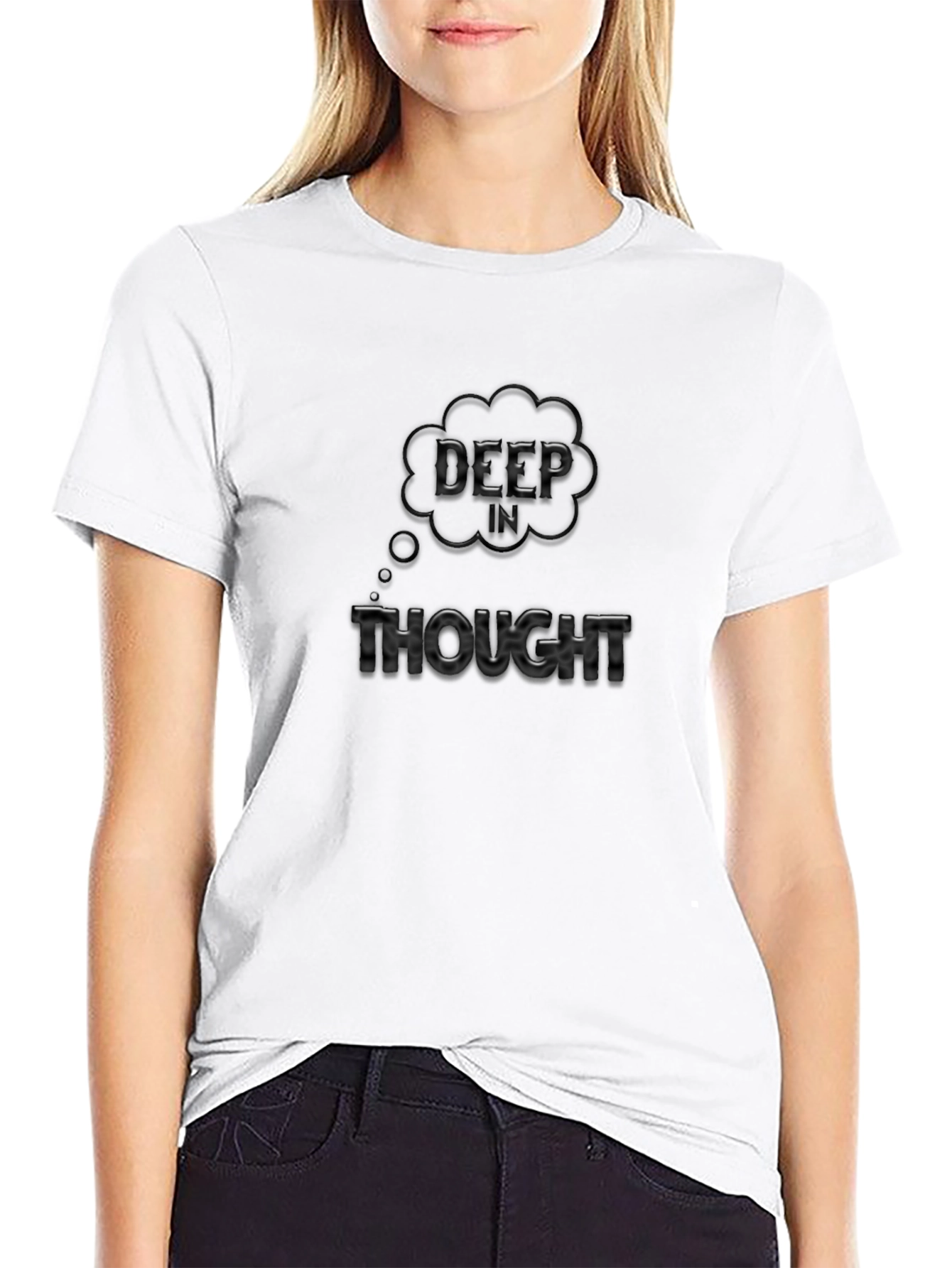Deep Thought Black T-Shirt - Mens Graphic Tee