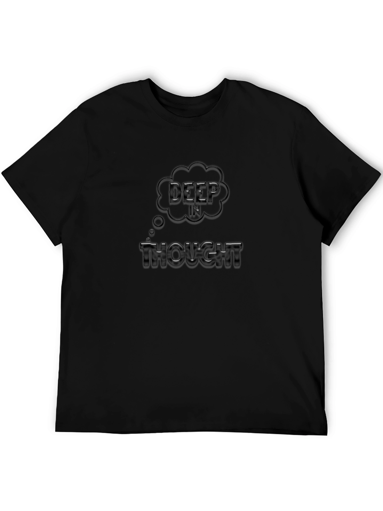 Deep Thought Black T-Shirt - Mens Graphic Tee