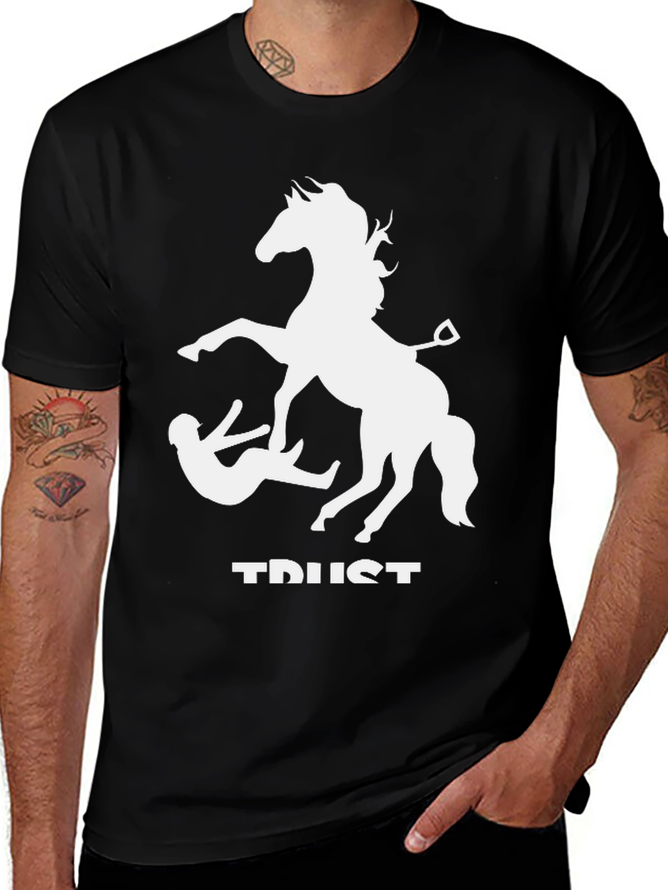 Trust Fall T-Shirt - Funny Horse Graphic Tee