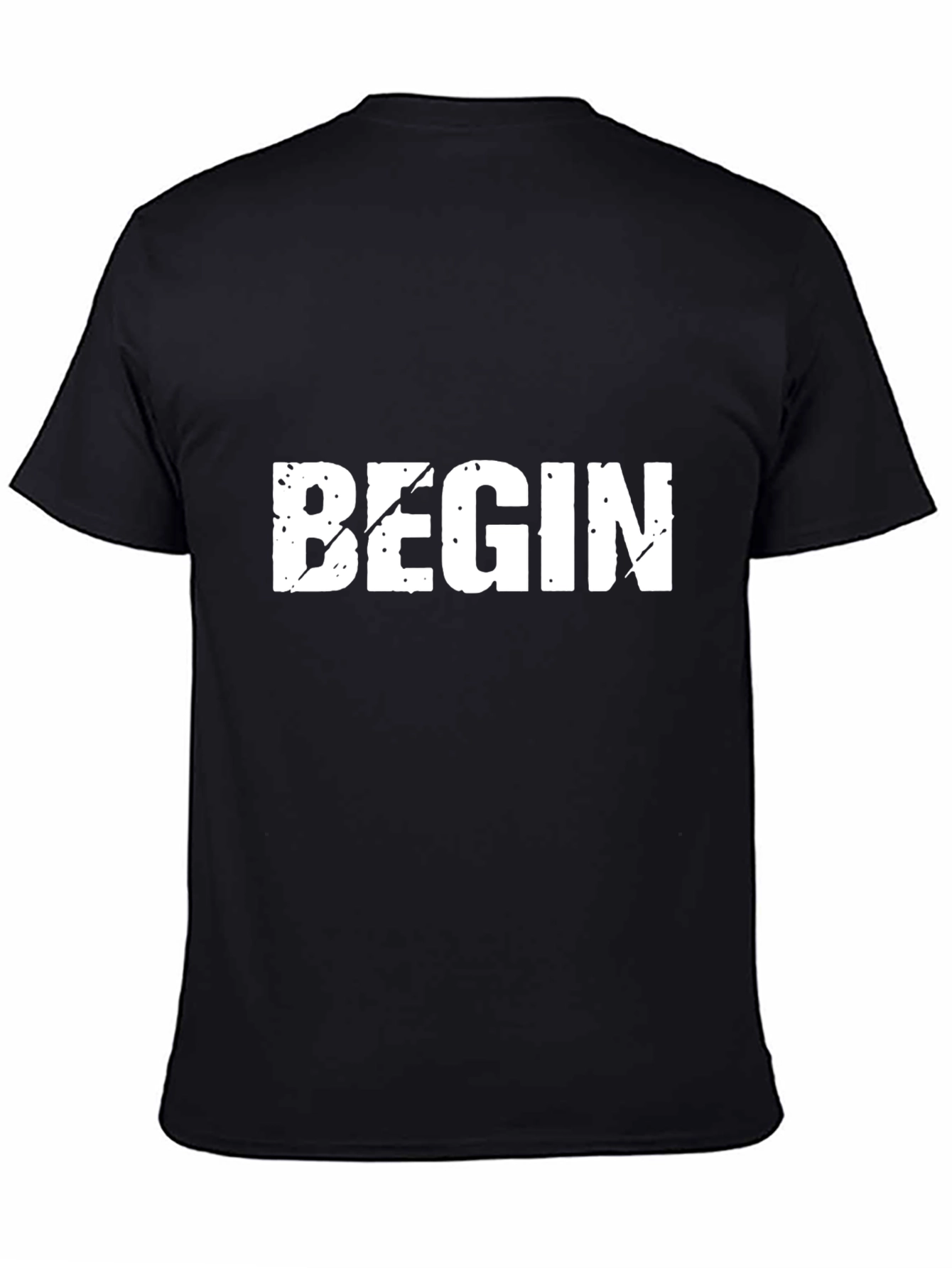 Begin Graphic Tee - Black Short Sleeve T-Shirt