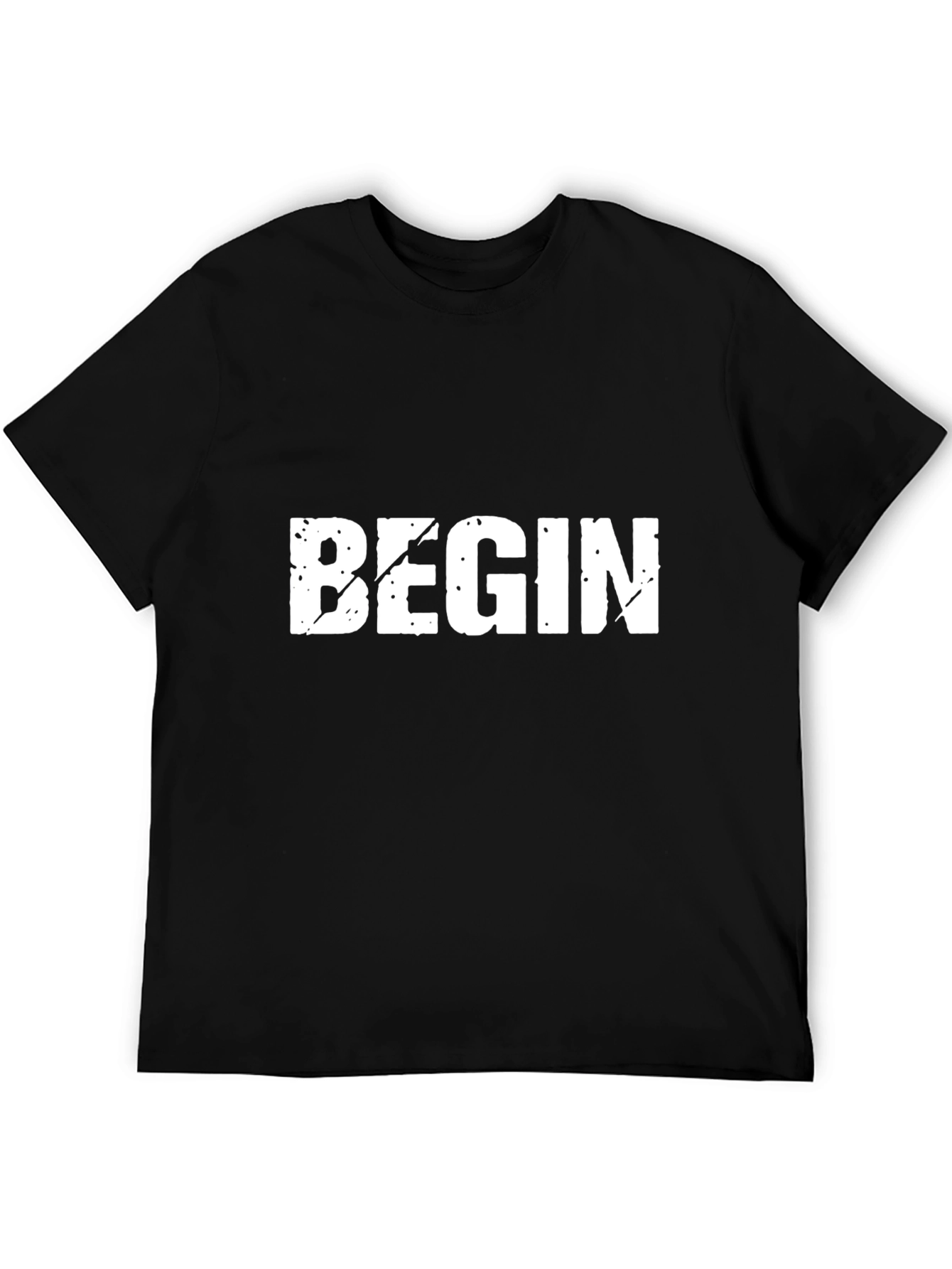 Begin Graphic Tee - Black Short Sleeve T-Shirt