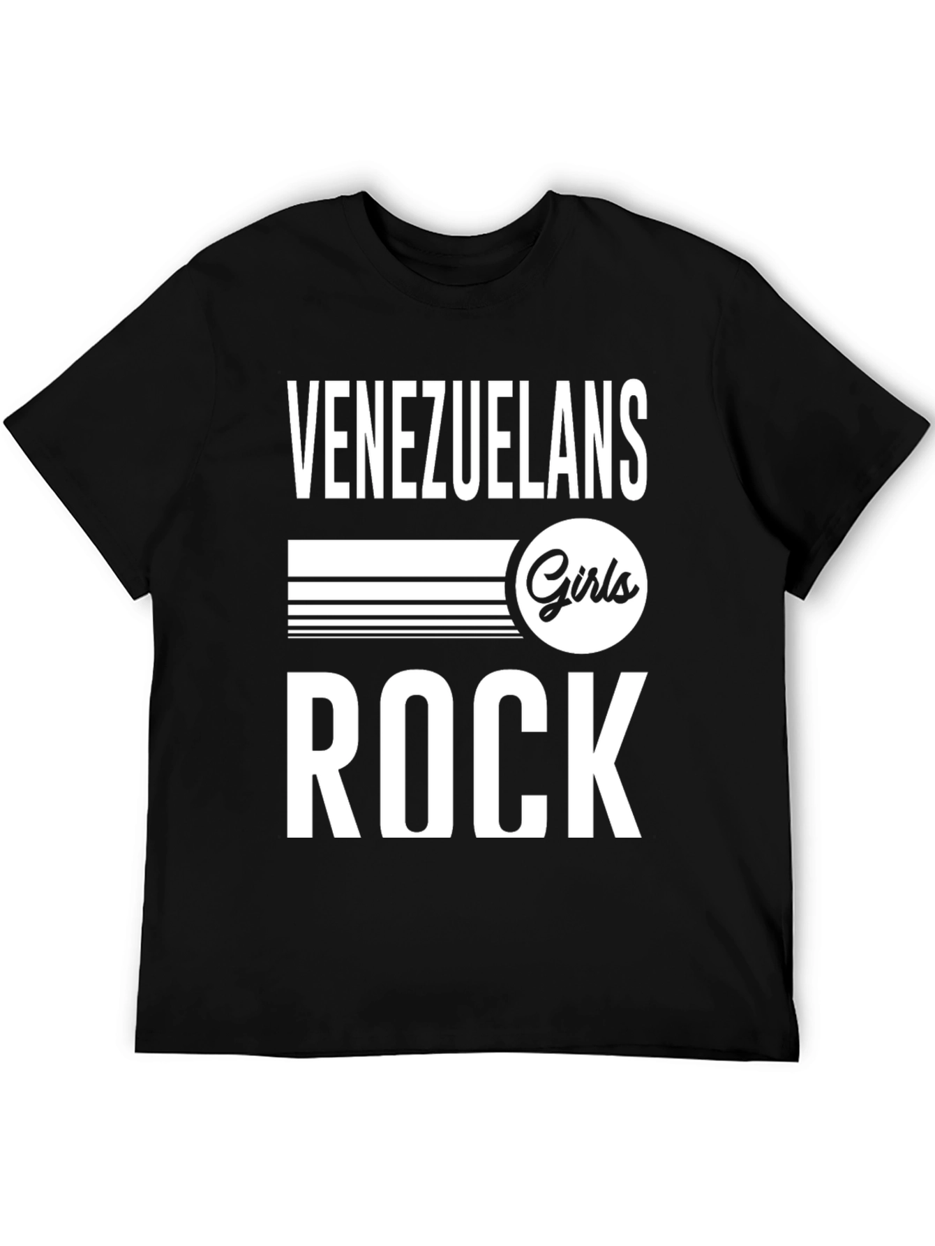Venezuelan Girls Rock T-Shirt - Black Cotton Tee