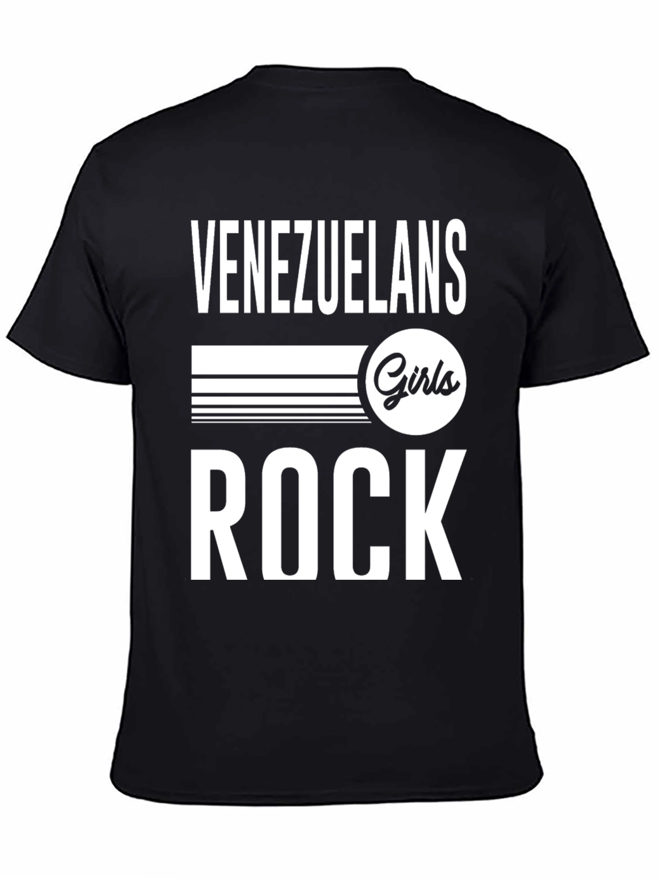 Venezuelan Girls Rock T-Shirt - Black Cotton Tee