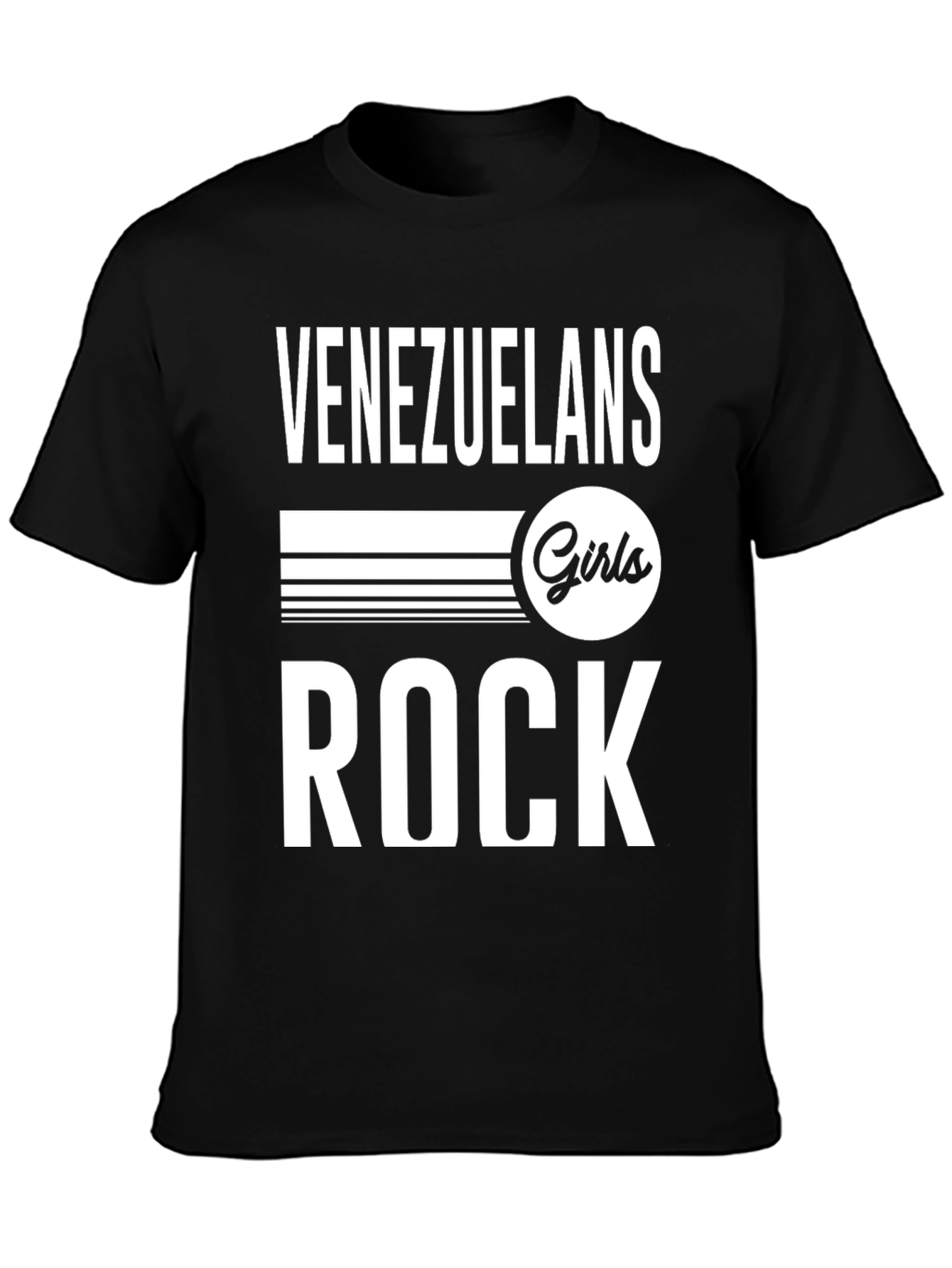 Venezuelan Girls Rock T-Shirt - Black Cotton Tee