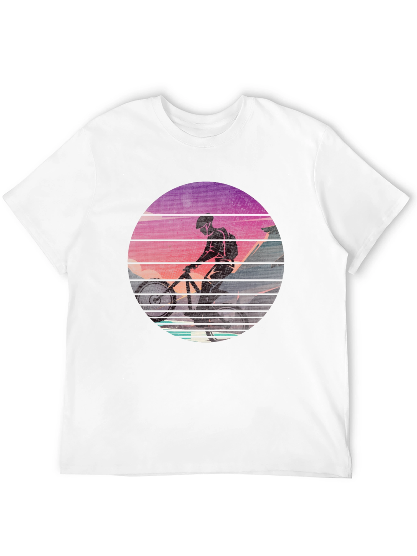 Mountain Biker Sunset Graphic Tee - Ride in Style!