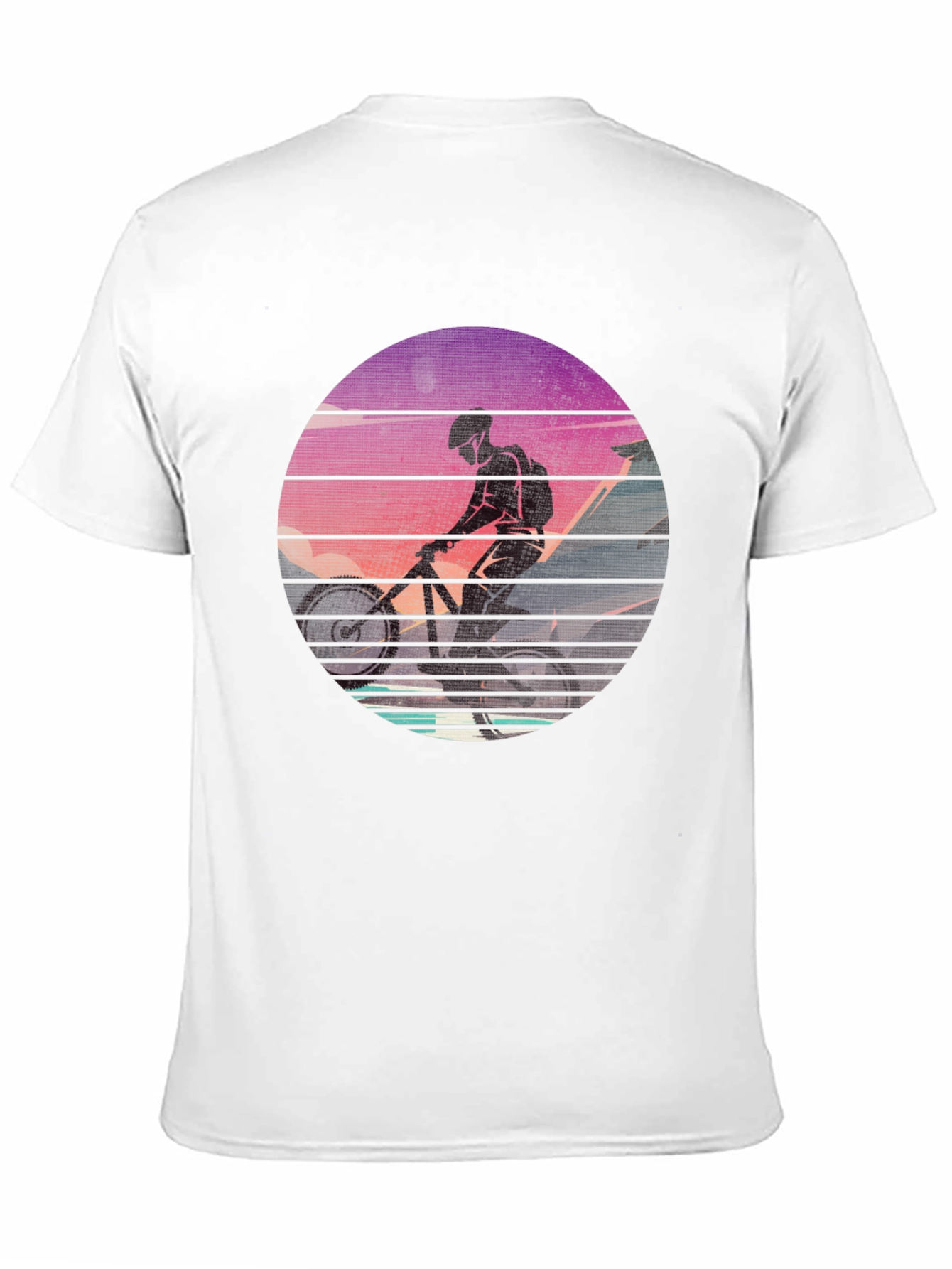 Mountain Biker Sunset Graphic Tee - Ride in Style!