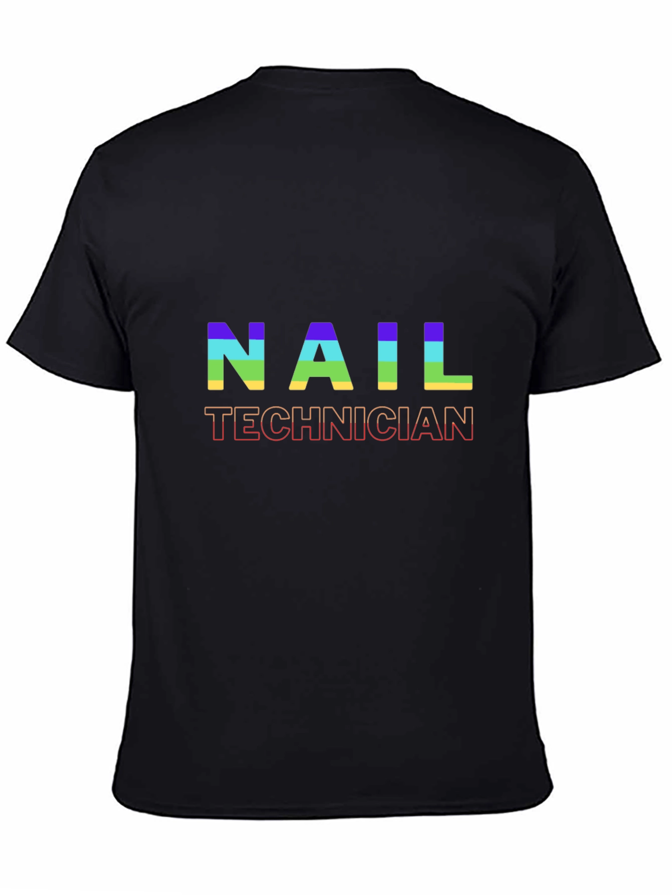 Nail Technician Rainbow Graphic T-Shirt