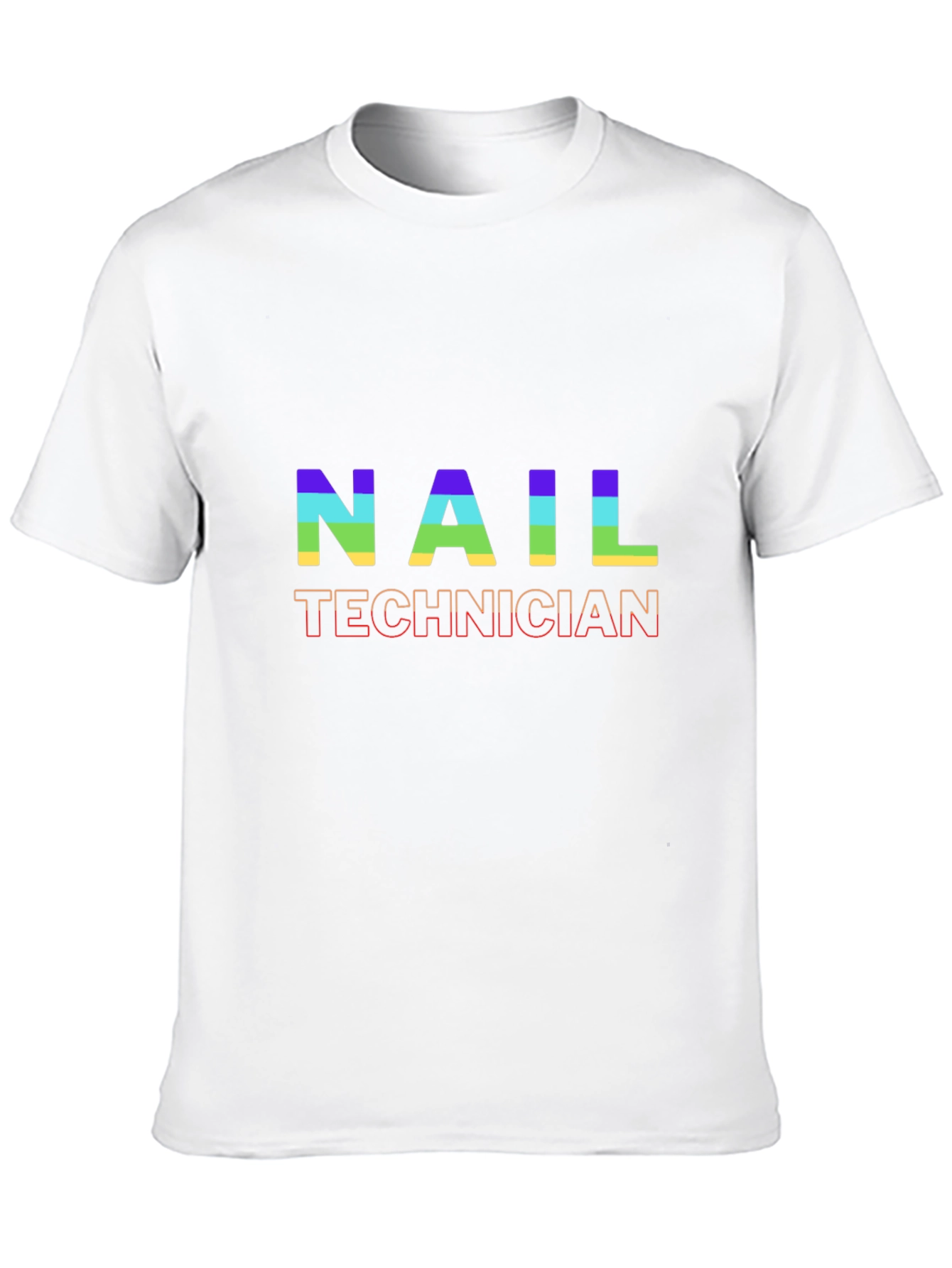 Nail Technician Rainbow Graphic T-Shirt