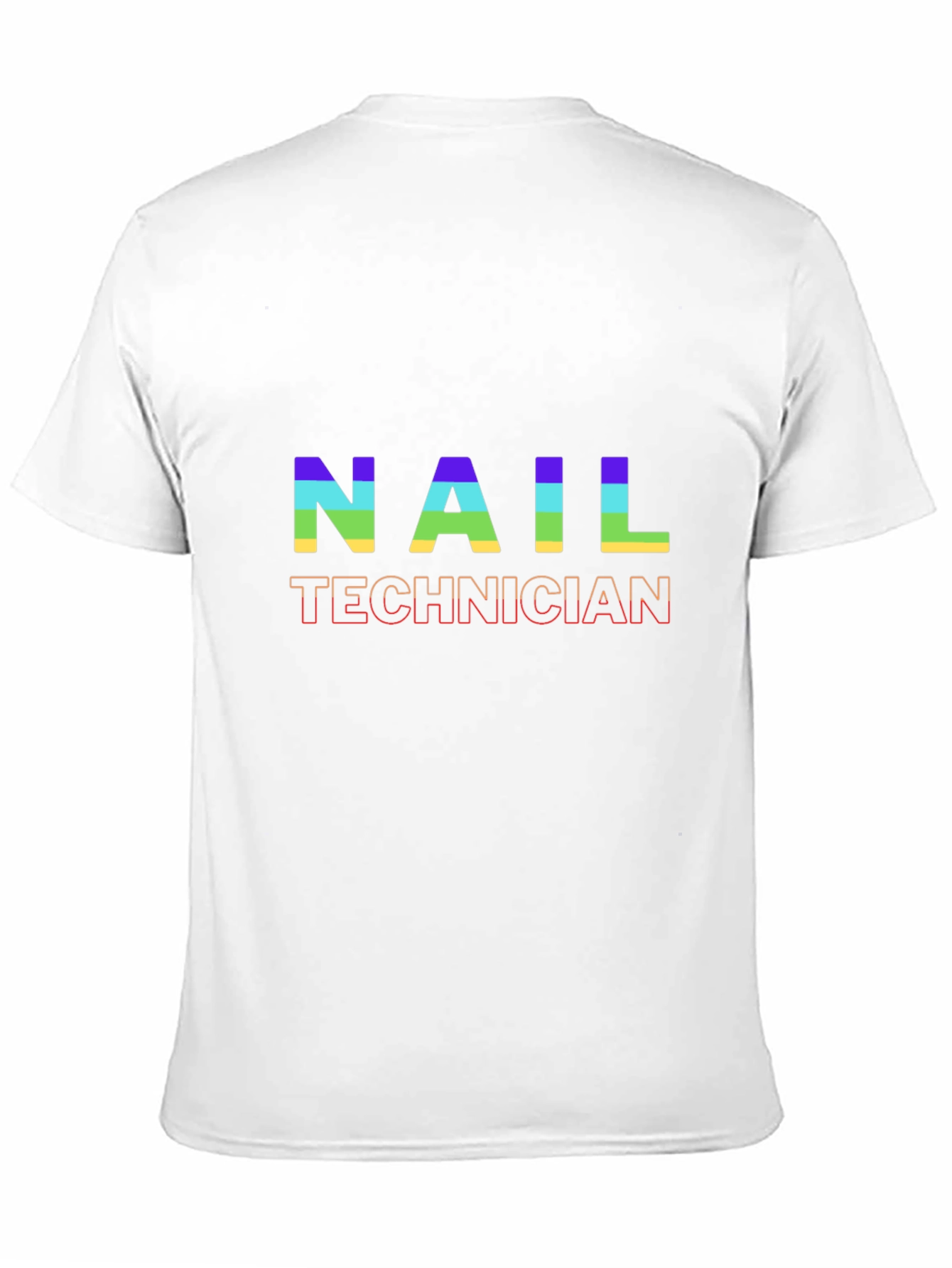 Nail Technician Rainbow Graphic T-Shirt