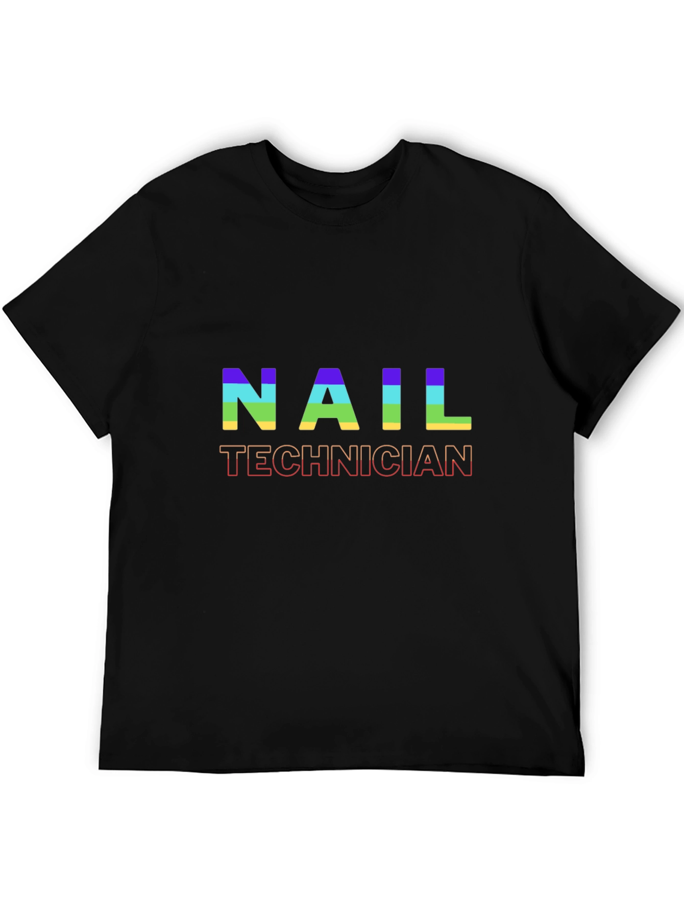 Nail Technician Rainbow Graphic T-Shirt