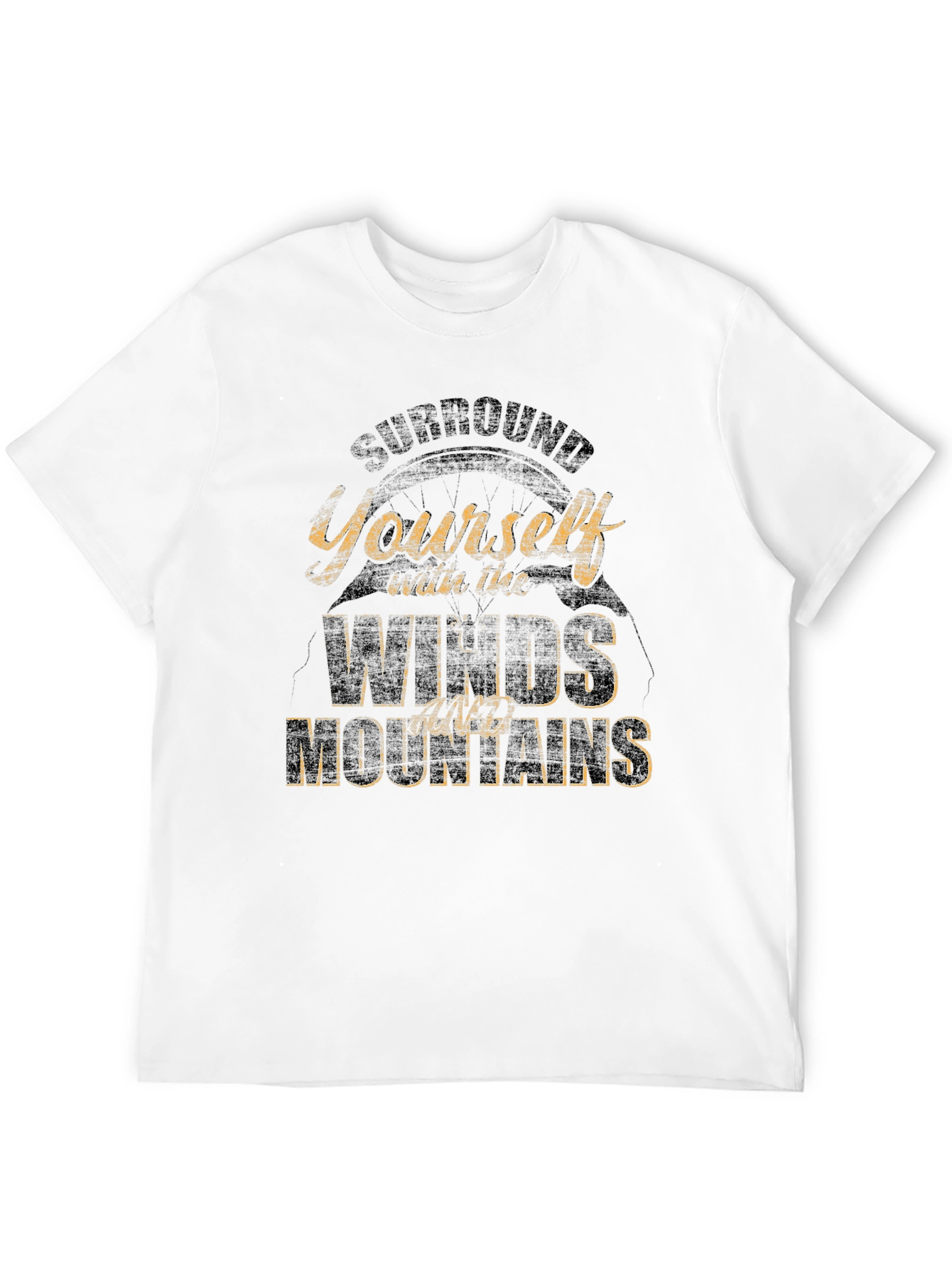 Mountains & Winds Graphic Tee - Black Casual Shirt