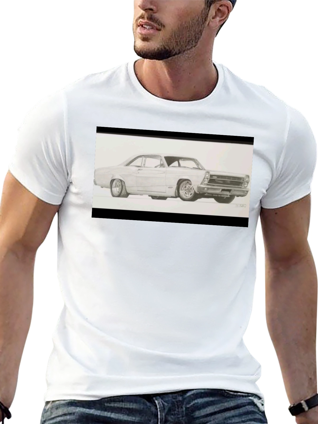 Classic Car Graphic Tee - Black