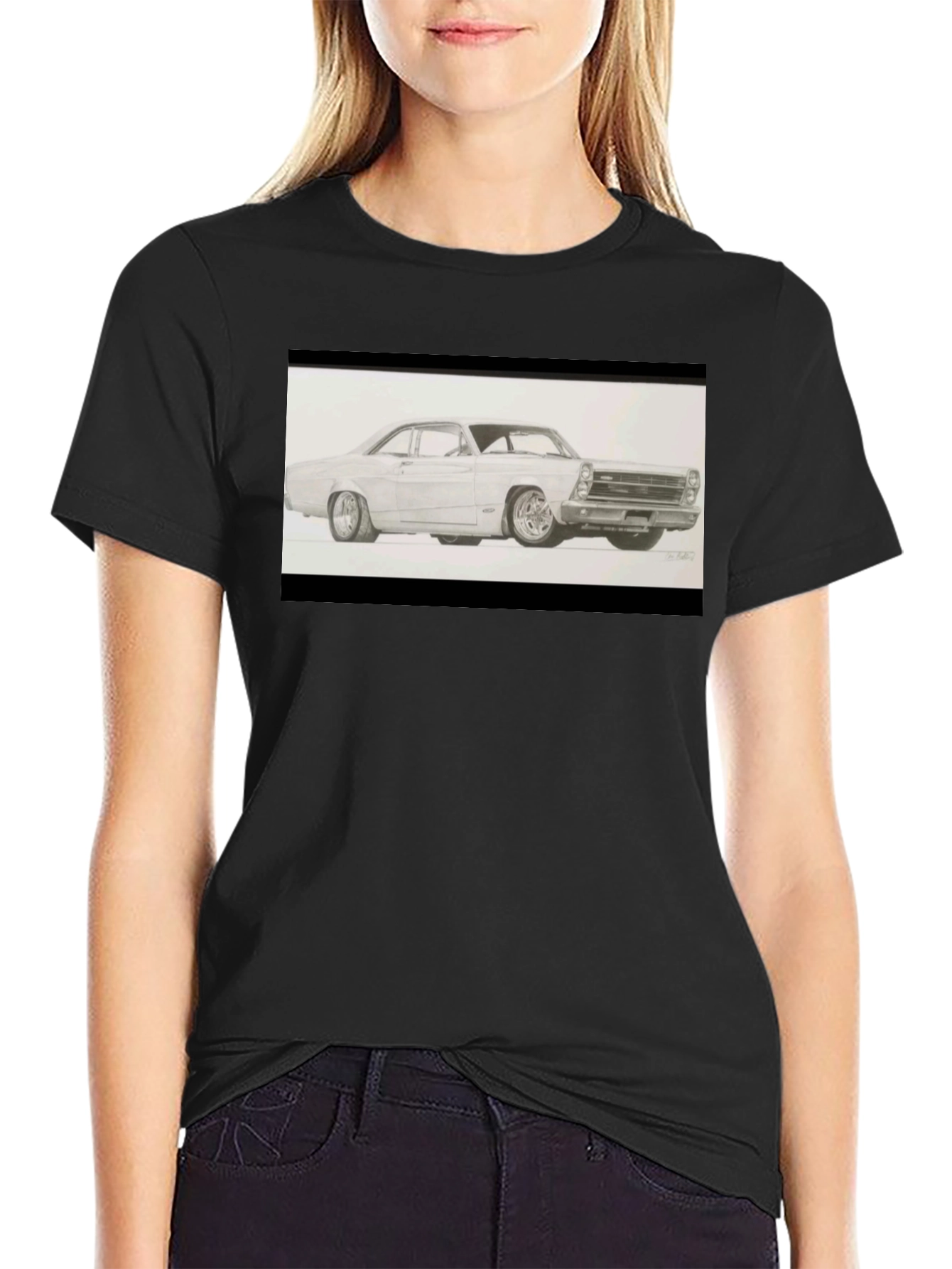 Classic Car Graphic Tee - Black