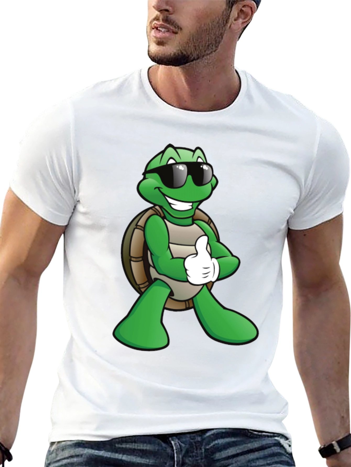 Cool Turtle Graphic T-Shirt - Black