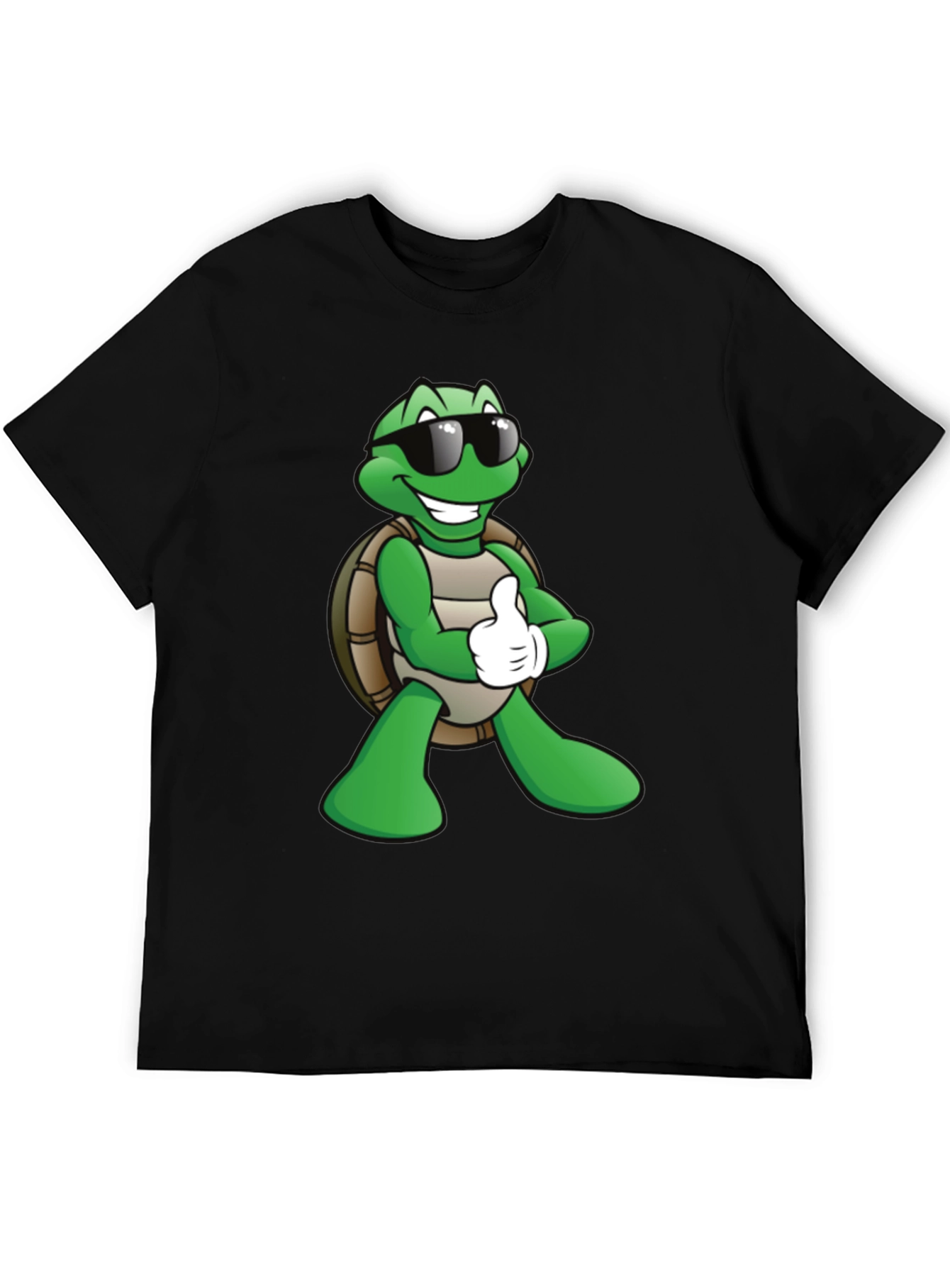 Cool Turtle Graphic T-Shirt - Black