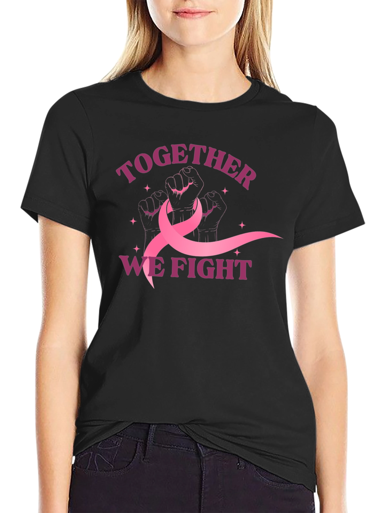 Together We Fight Breast Cancer Awareness T-Shirt