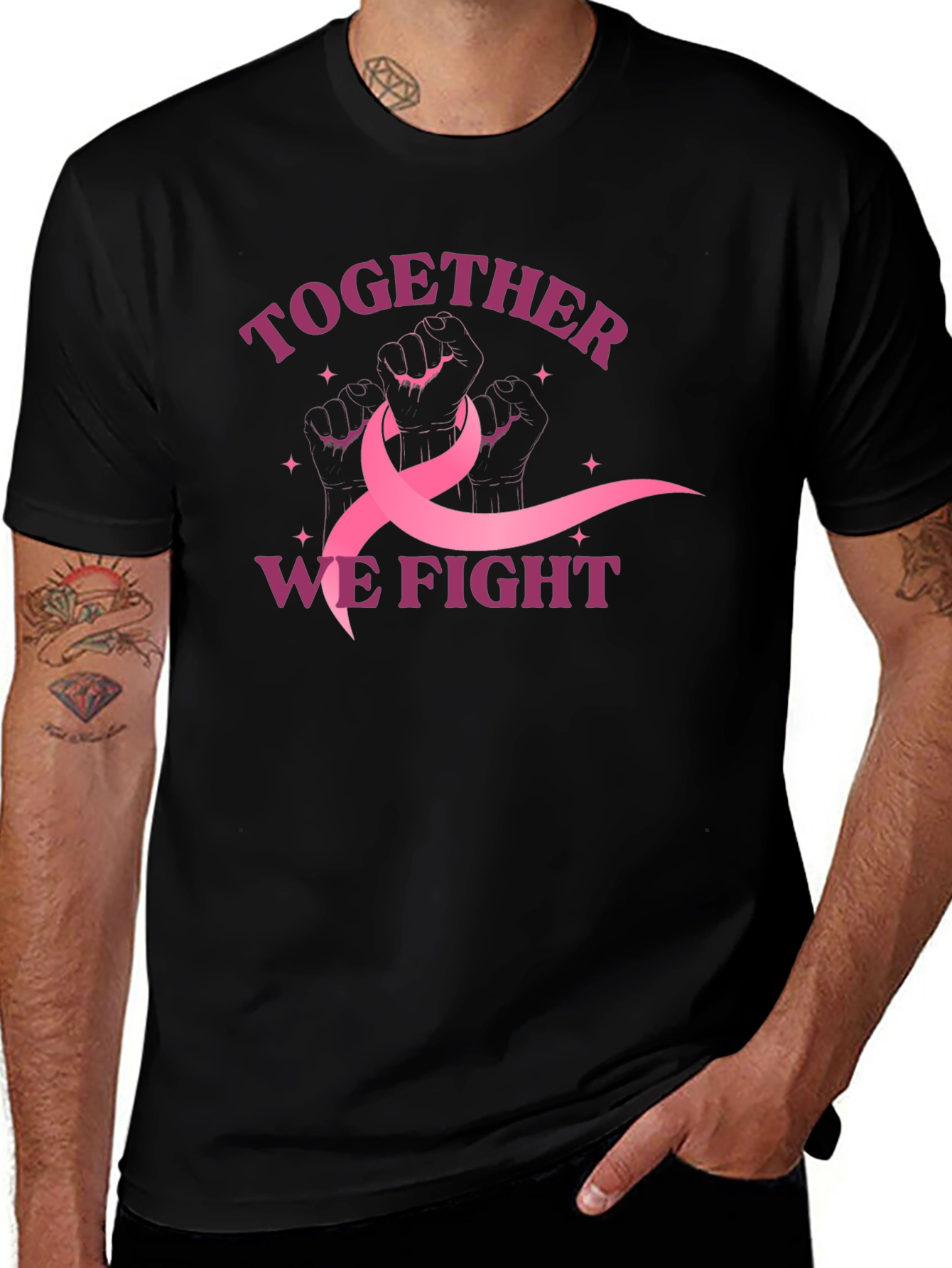 Together We Fight Breast Cancer Awareness T-Shirt