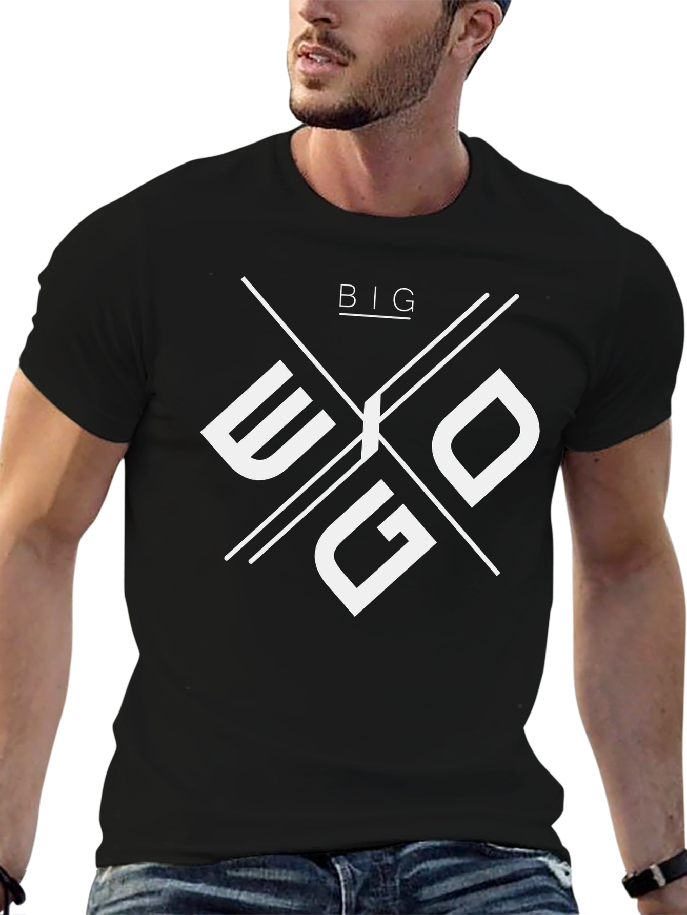 Big Ego Graphic Tee - Premium Black Cotton T-Shirt