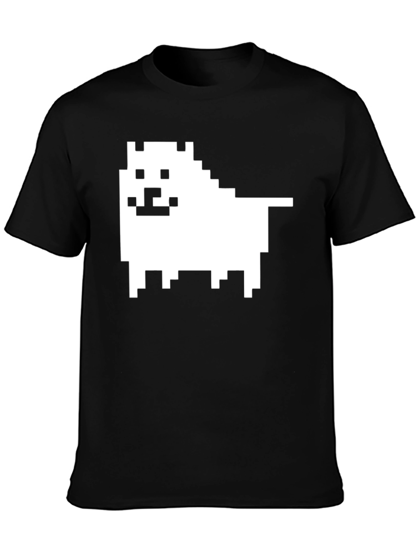 Undertale Dog Pixel Art Black T-Shirt