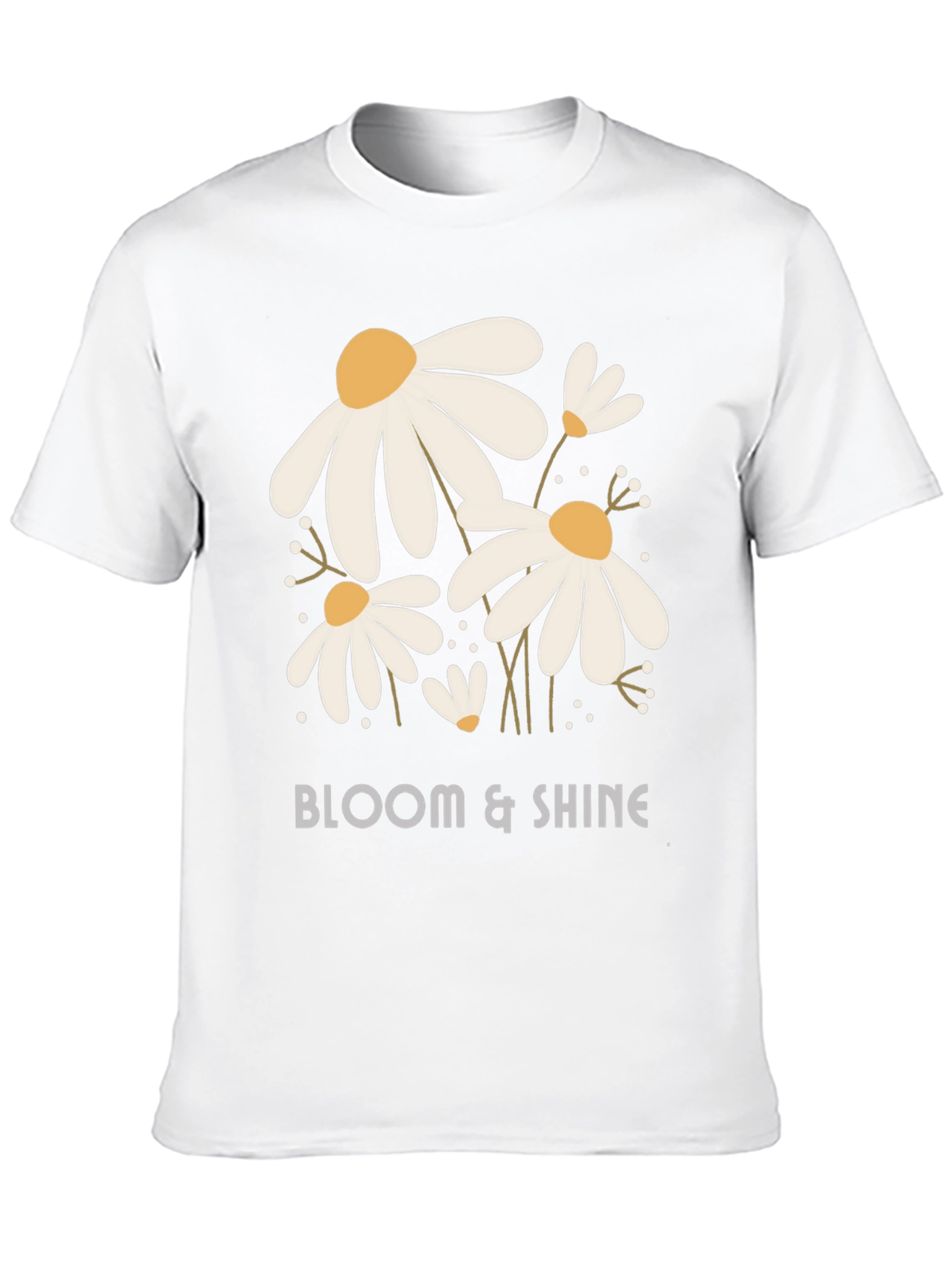 Bloom & Shine Graphic Tee - Black Cotton Shirt