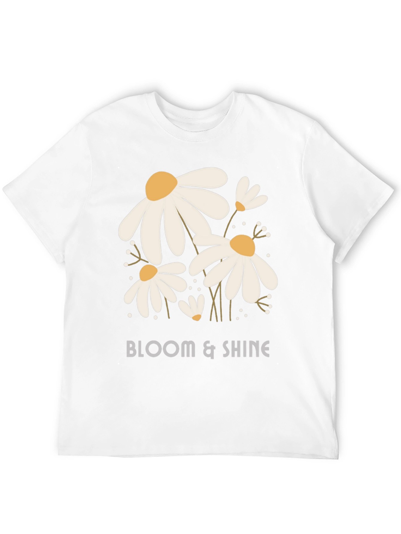 Bloom & Shine Graphic Tee - Black Cotton Shirt