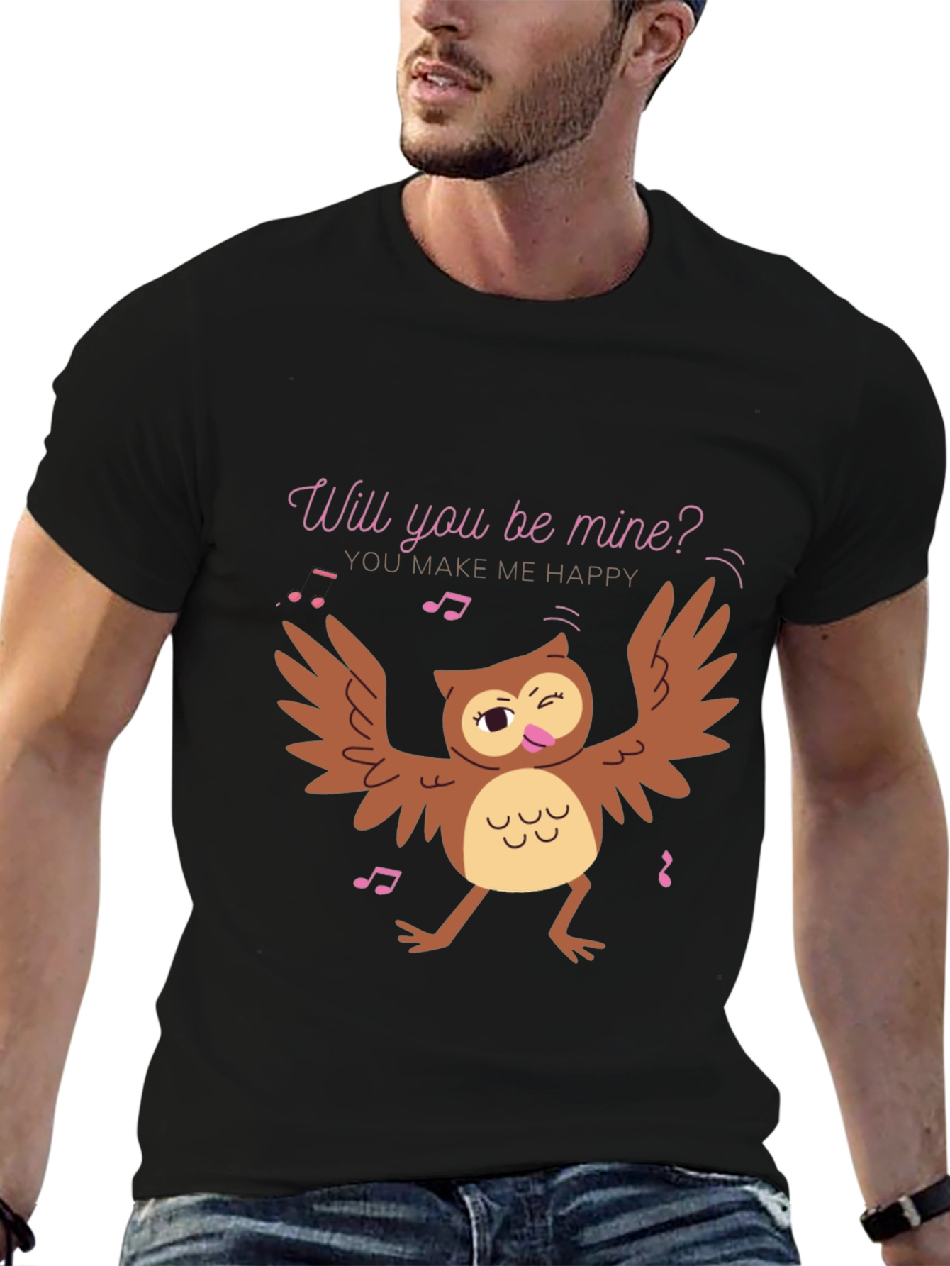 Whimsical Owl Valentines Day T-Shirt