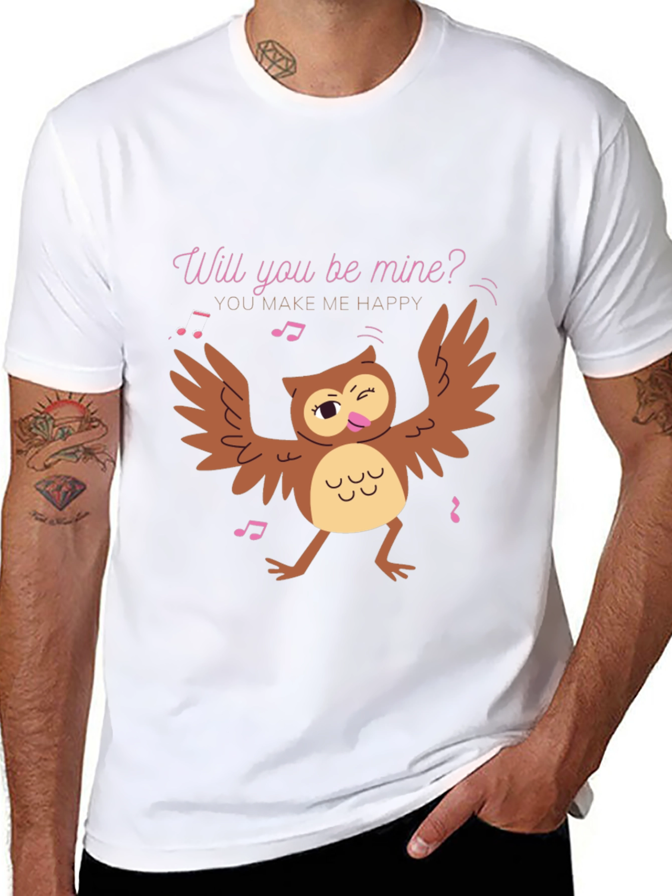 Whimsical Owl Valentines Day T-Shirt