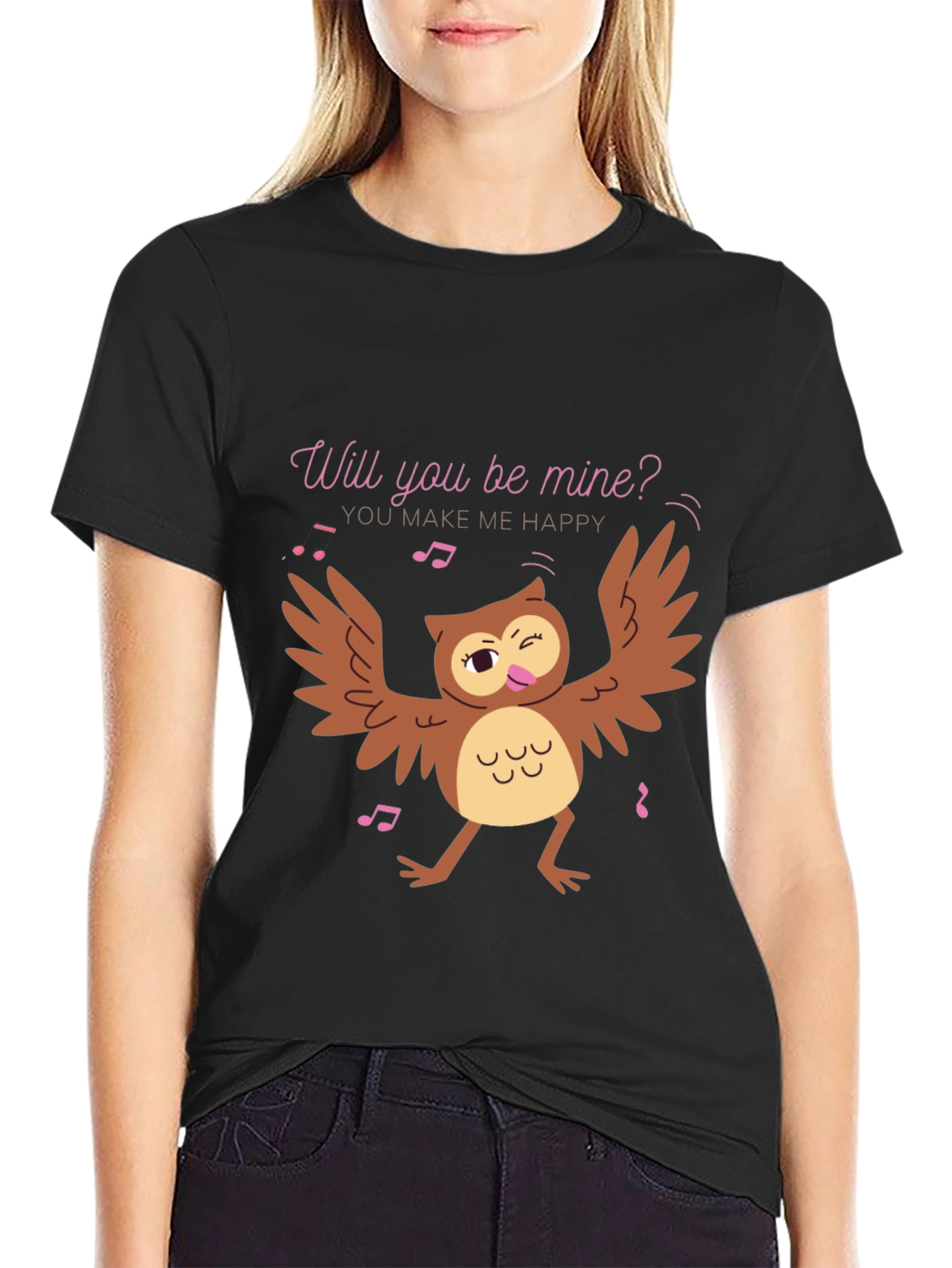 Whimsical Owl Valentines Day T-Shirt