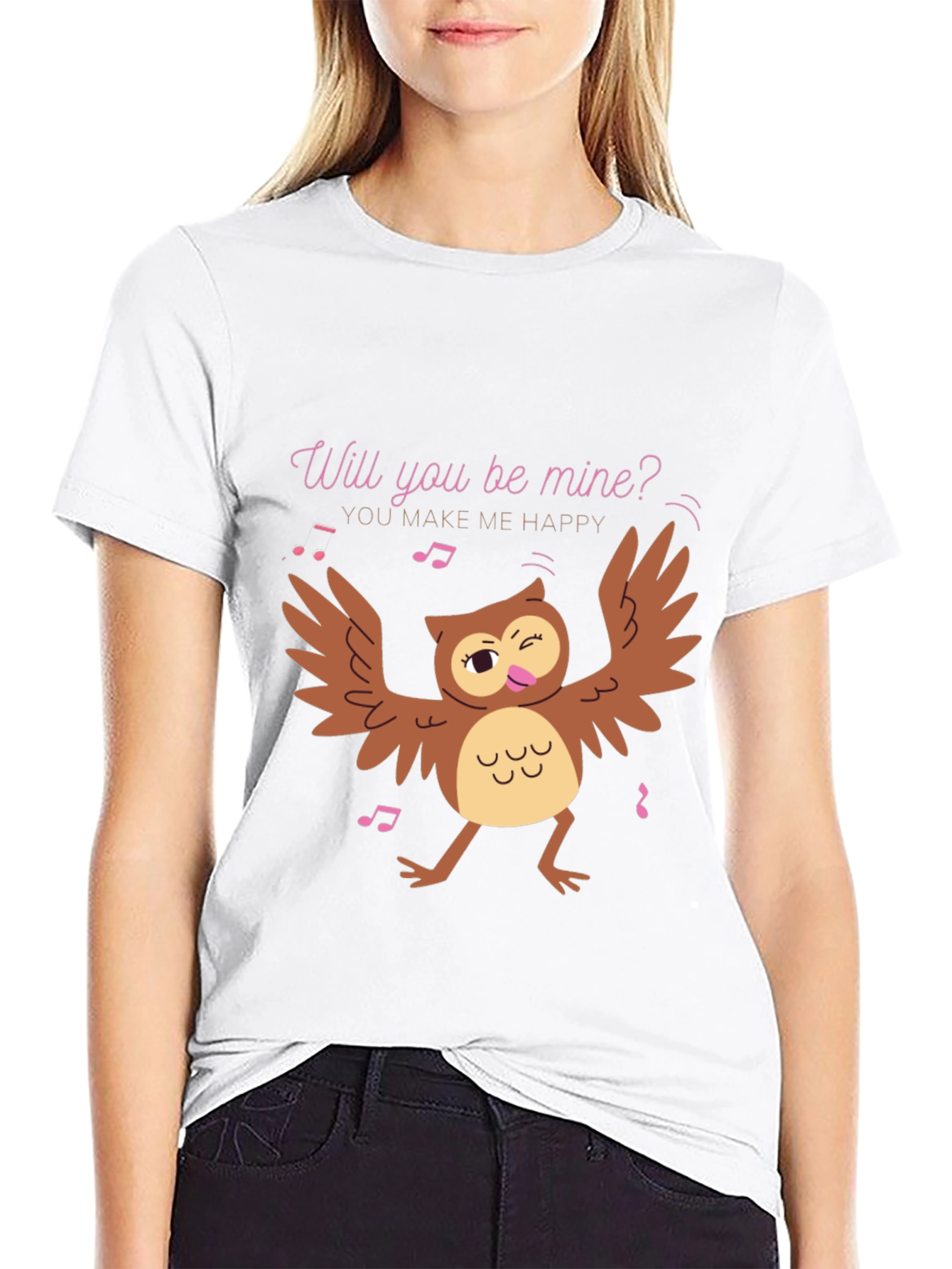 Whimsical Owl Valentines Day T-Shirt