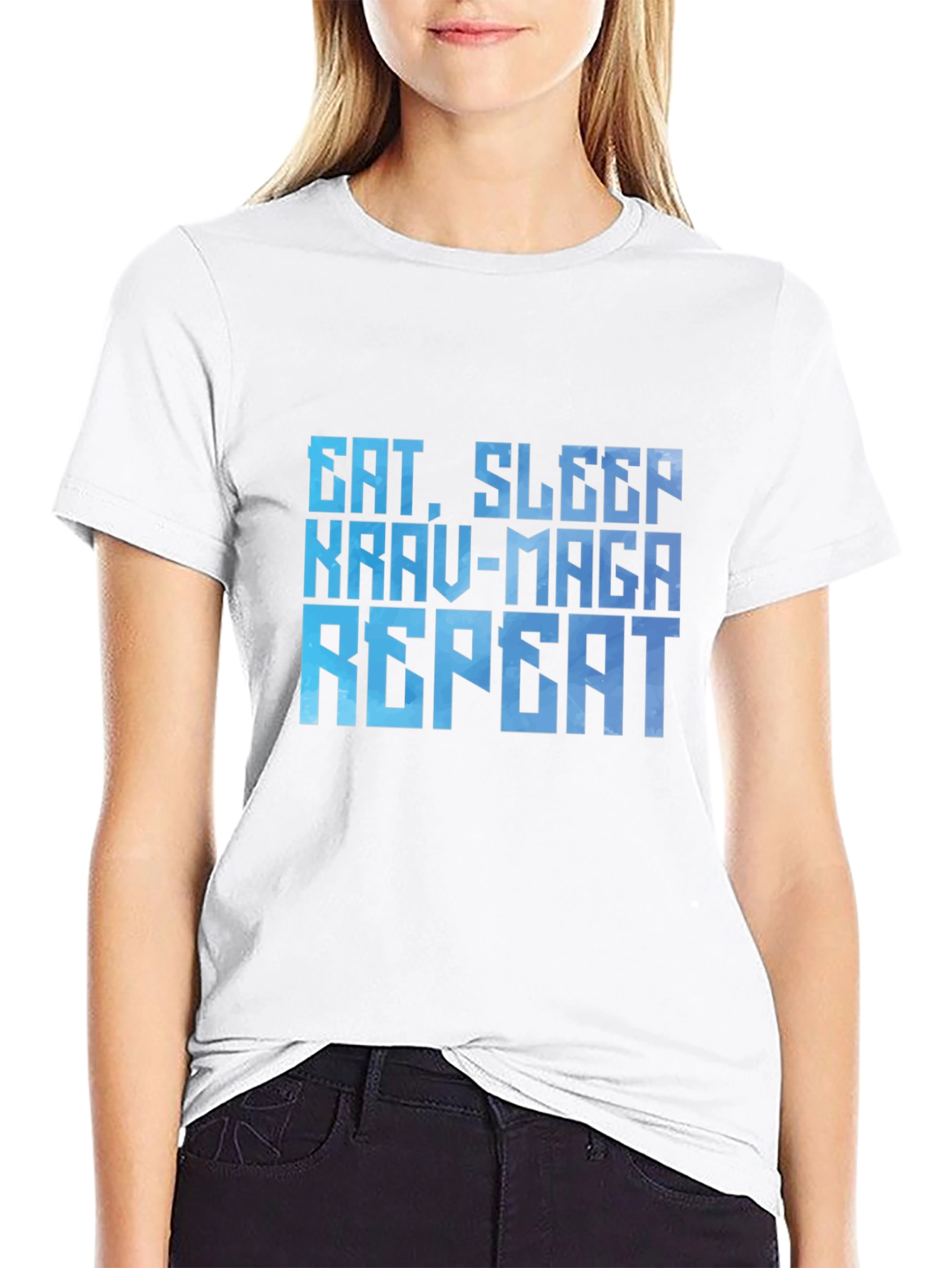 Eat Sleep Krav-Maga Repeat Black T-Shirt