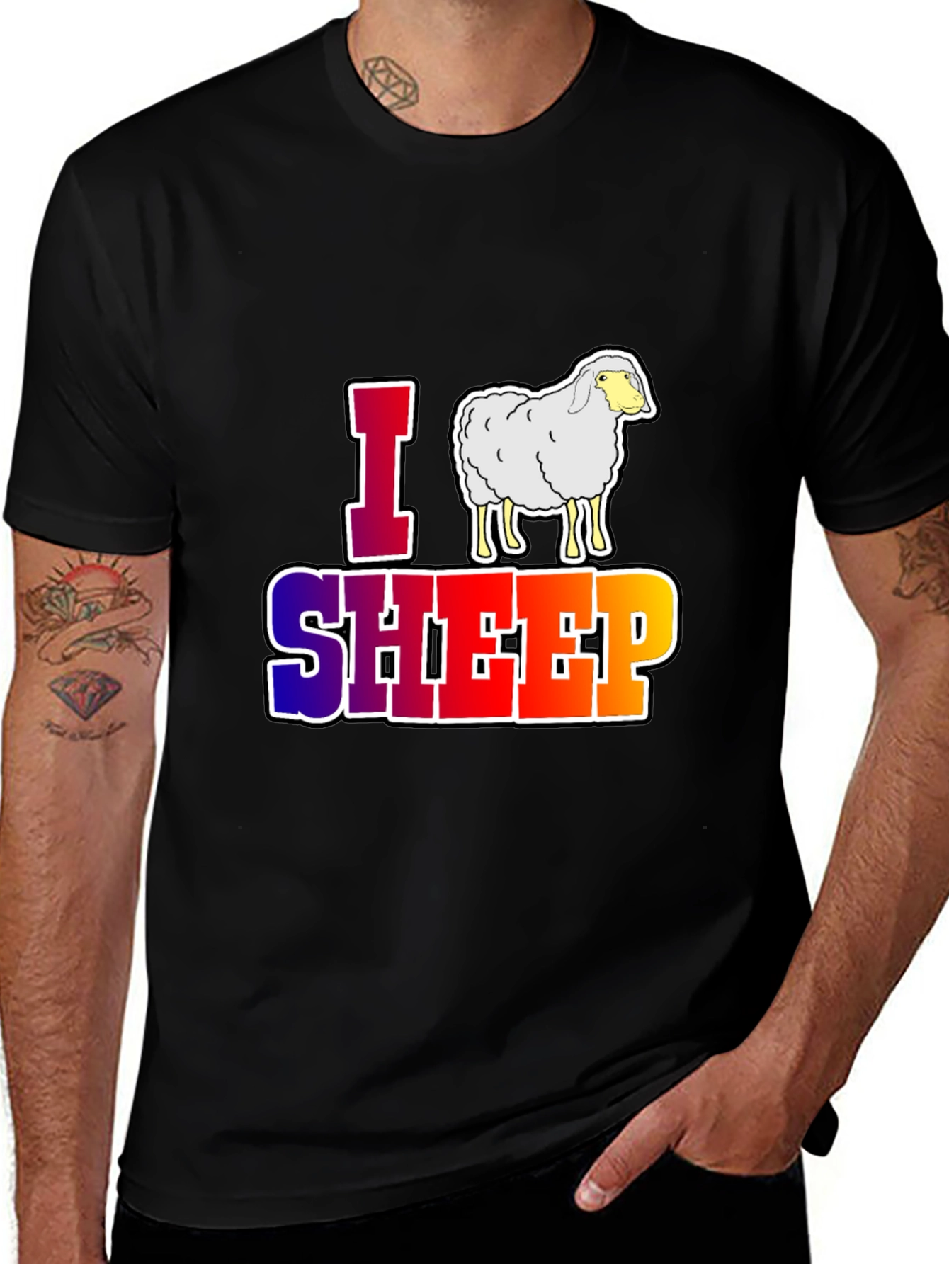 I Sheep Graphic T-Shirt - Unique Animal Lover Tee
