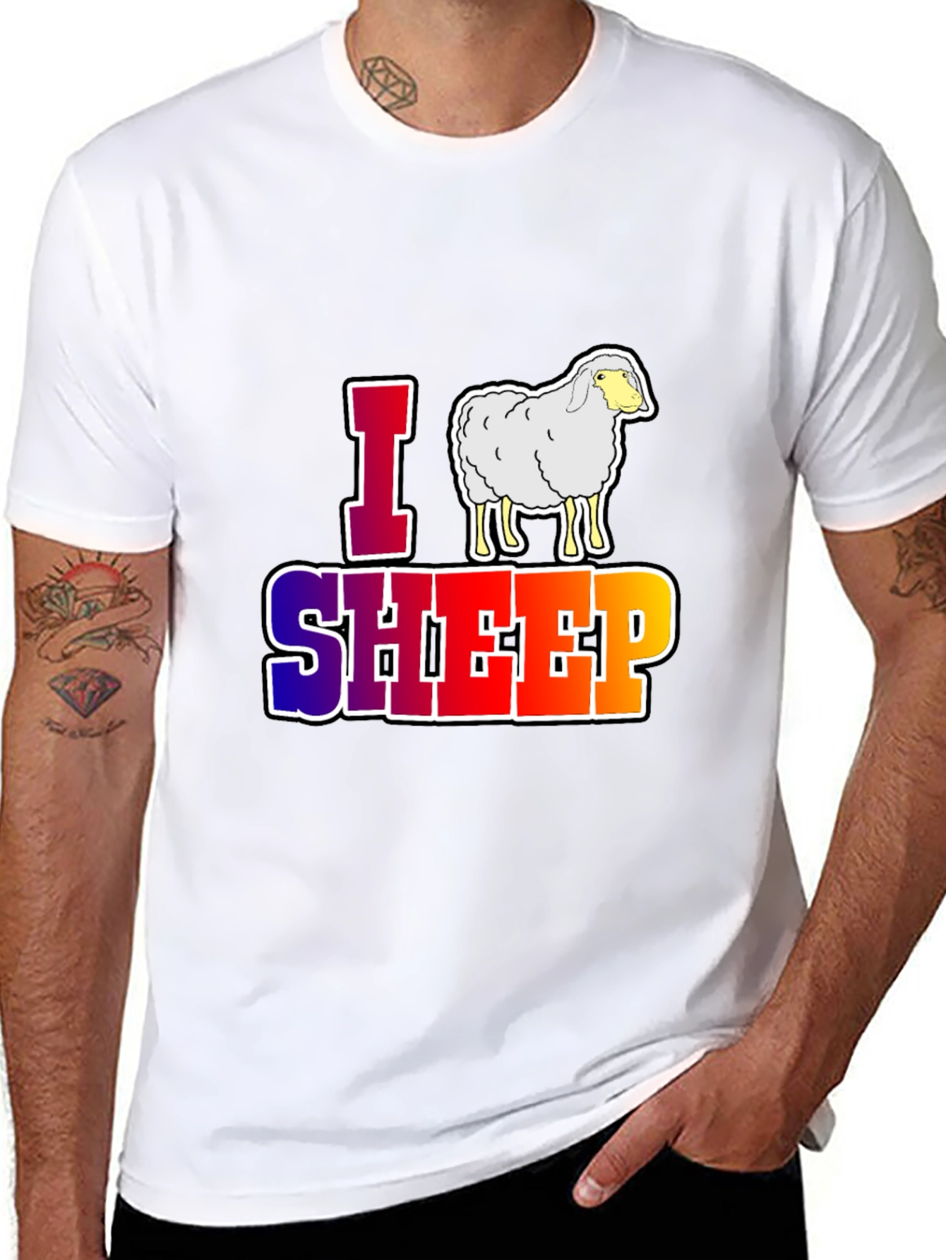 I Sheep Graphic T-Shirt - Unique Animal Lover Tee