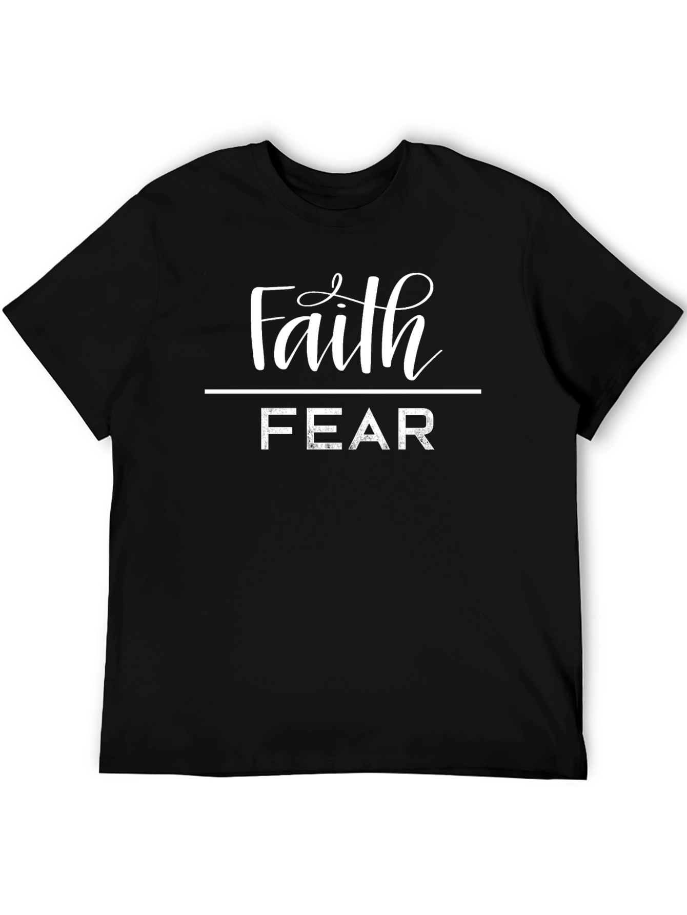 Faith Over Fear Graphic T-Shirt - Black