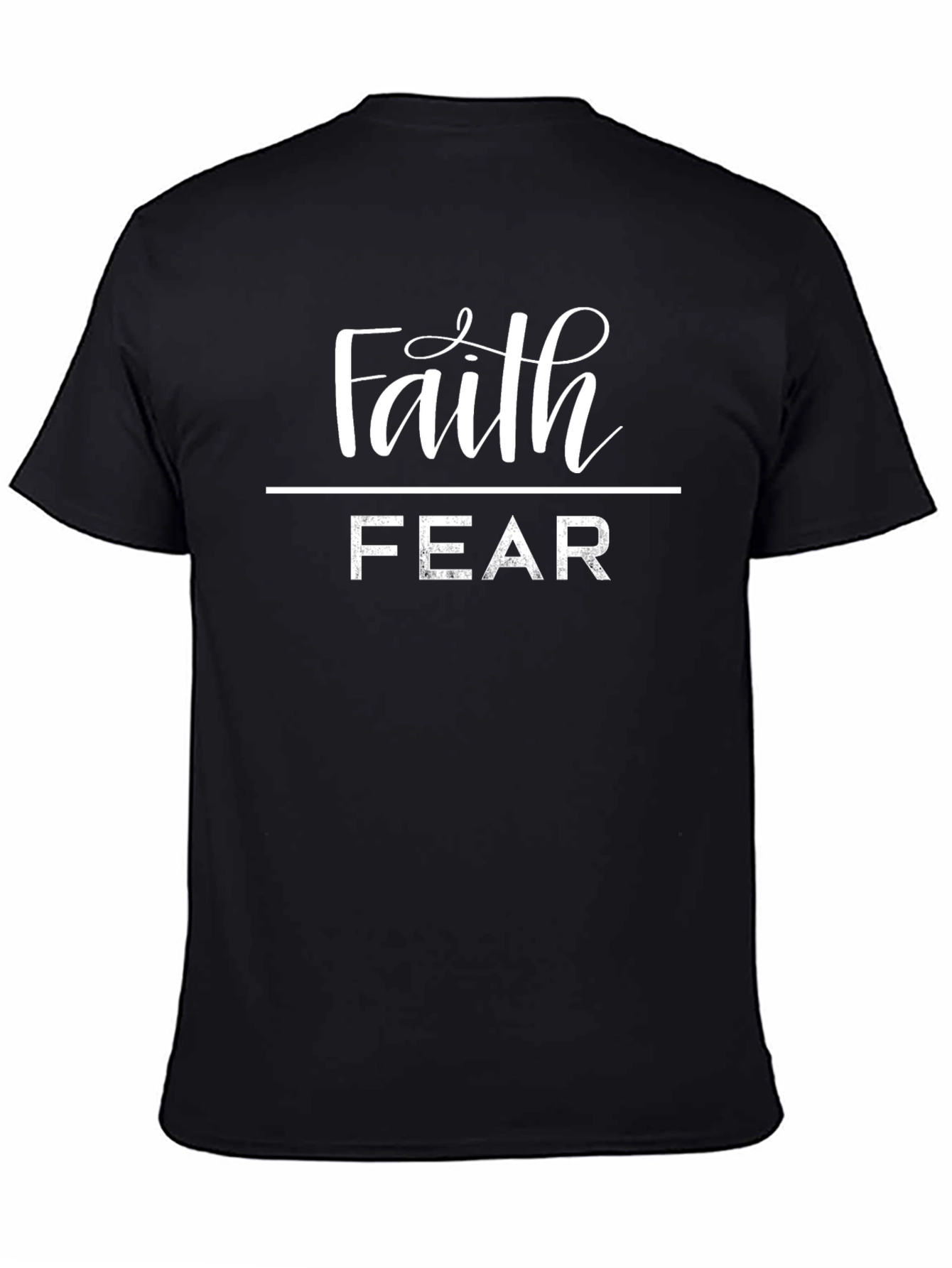 Faith Over Fear Graphic T-Shirt - Black