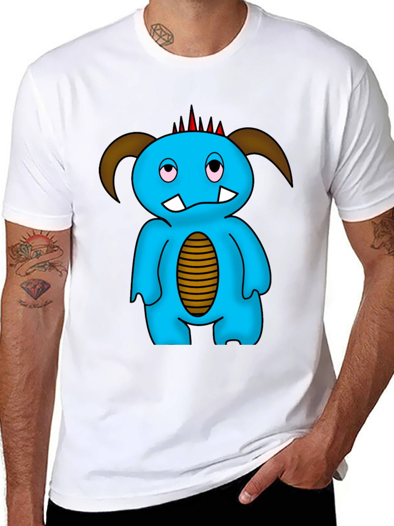 Monster Graphic Tee - Unique Cartoon T-Shirt